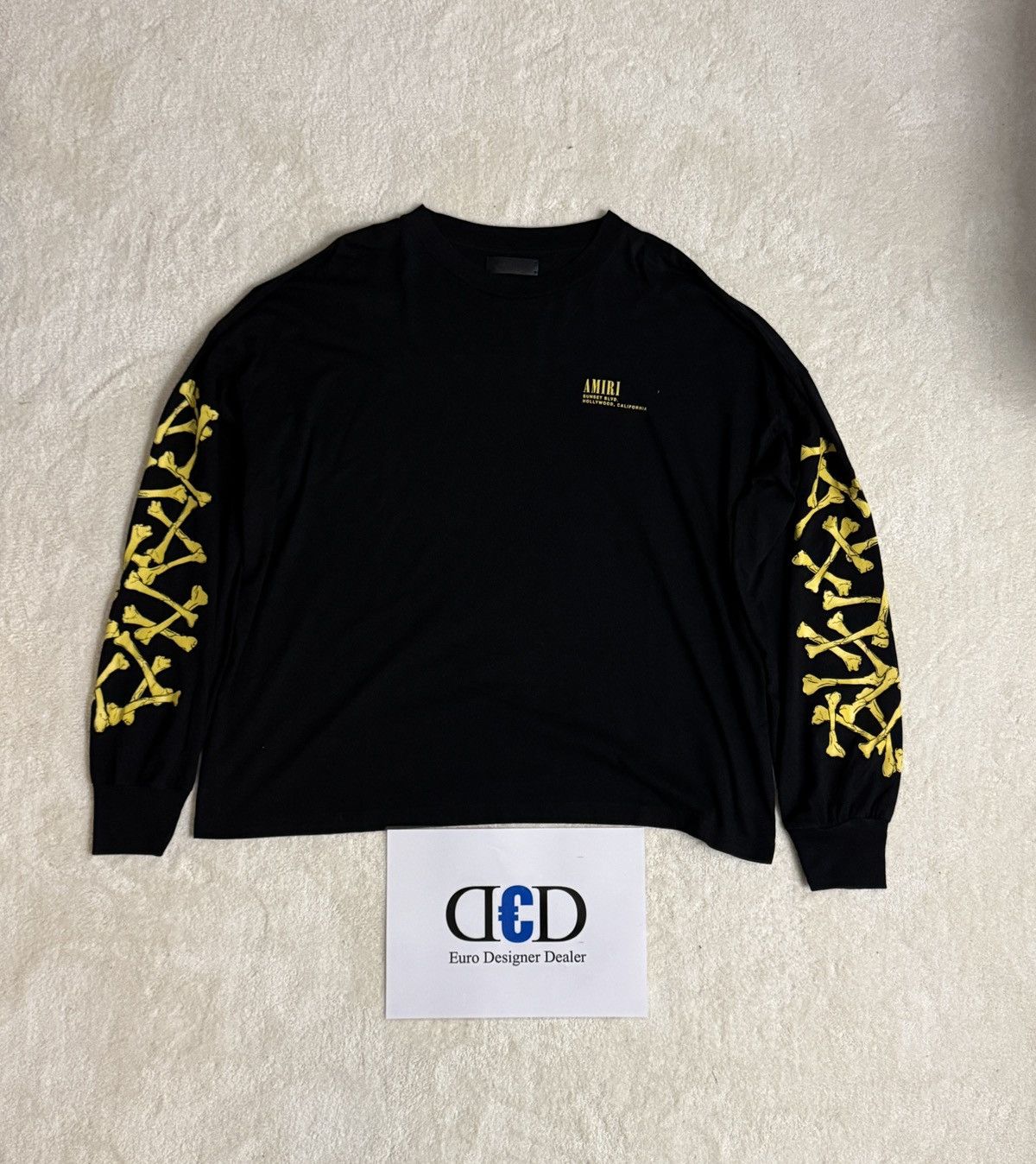 Amiri 💠Amiri💠 BONES LONGSLEEVE BLACK / YELLOW (L) Size US M / EU 48-50 / 2 - 1 Thumbnail