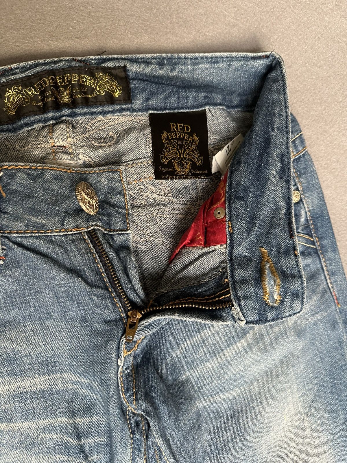 Japanese Brand Red Pepper Japan Denim Low Rise Size US 30 / EU 46 - 18 Thumbnail