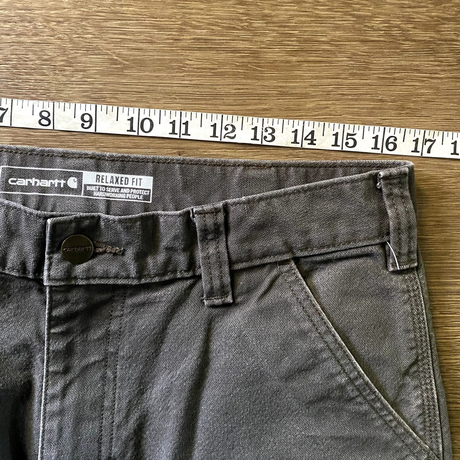Carhartt Dark Grey Relaxed Fit Carhartt Double Knee Pants Size US 33 - 3 Thumbnail