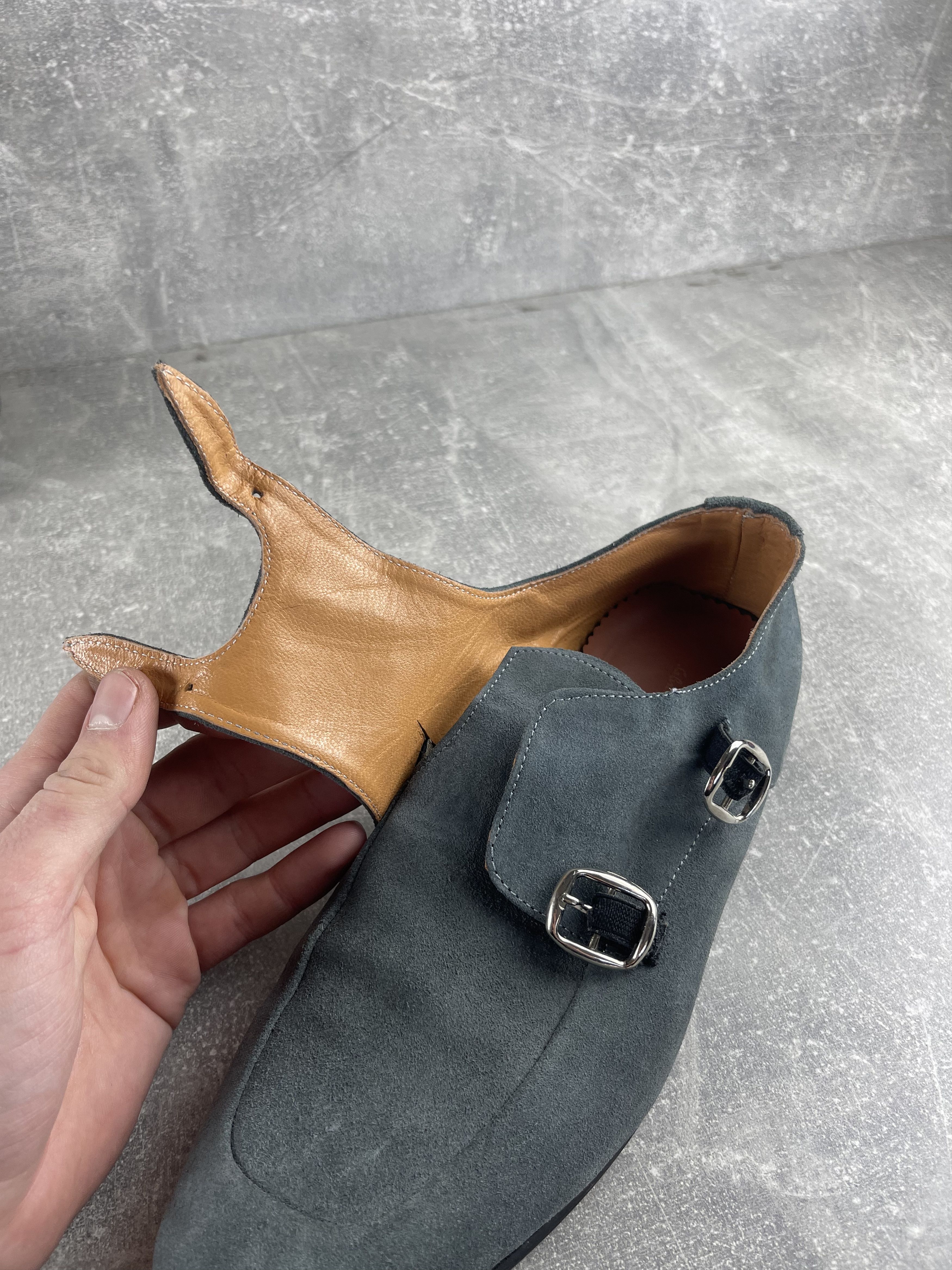 Salvatore Ferragamo Salvatore Ferragamo luxury suede monk strap loafers shoe Size US 8 / IT 38 - 7 Thumbnail