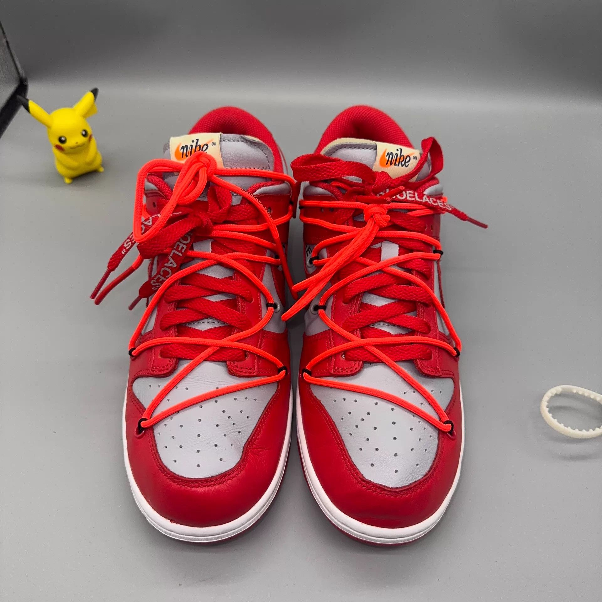 Nike Nike Dunk Off-White Red 42 Size US 9 / EU 42 - 2 Thumbnail