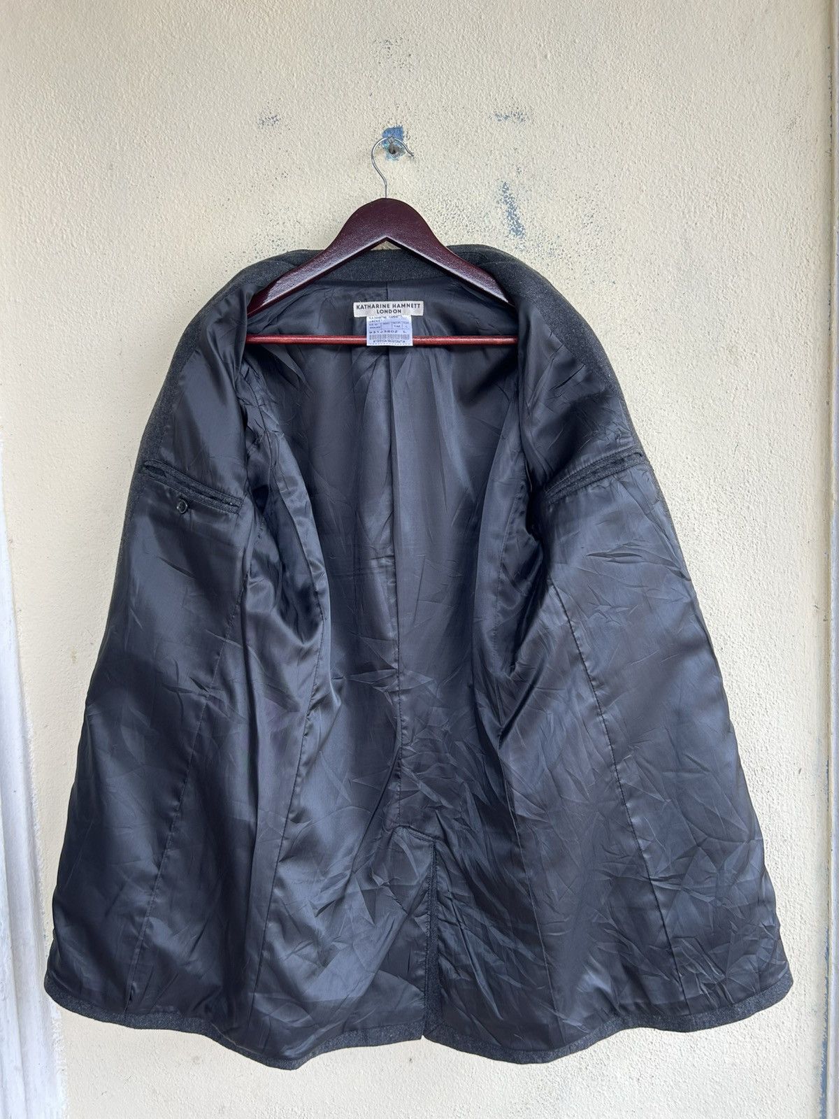 Katharine Hamnett London Katharine Hamnet London Wool Long Coat Size US L / EU 52-54 / 3 - 3 Thumbnail