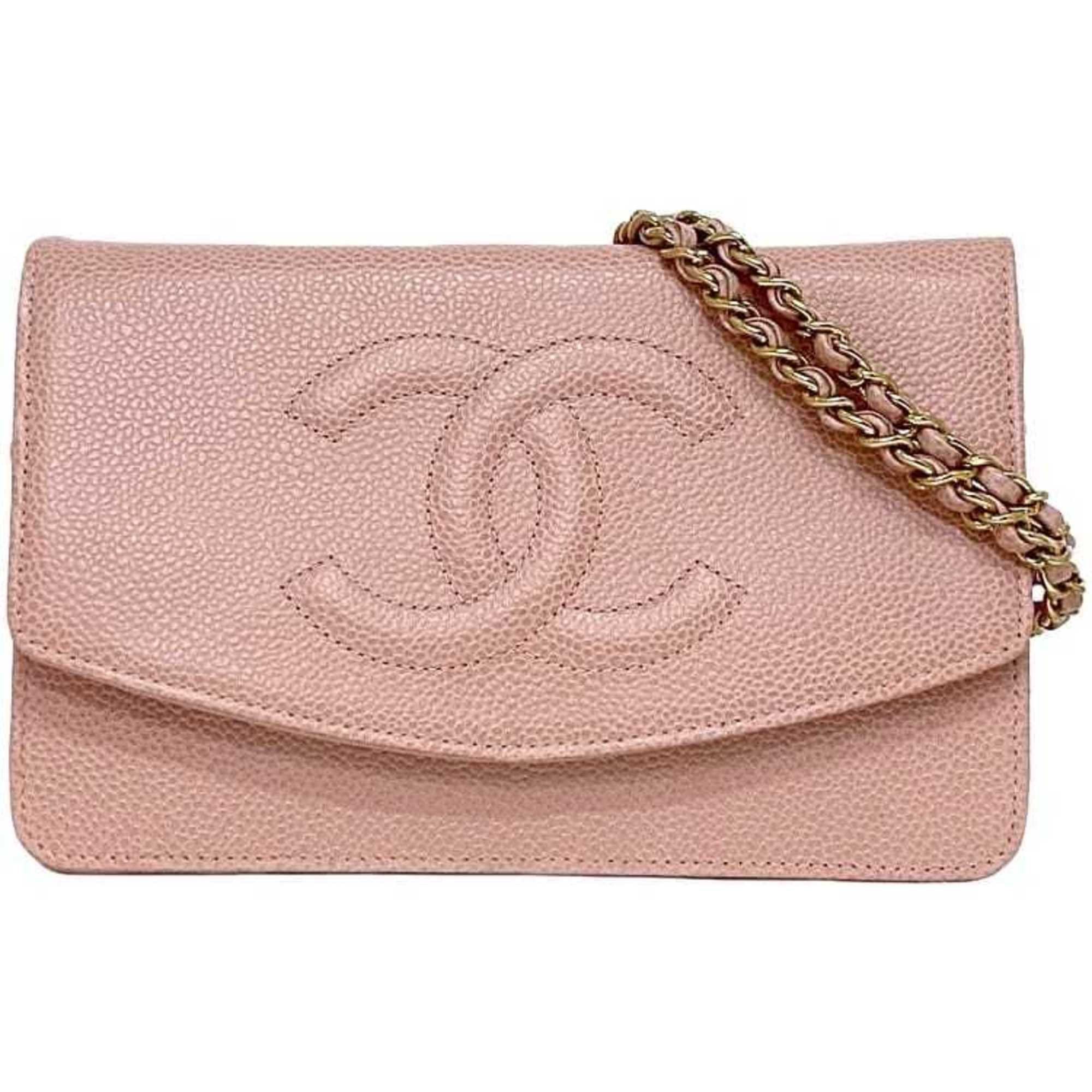 Chanel Chanel Chain Shoulder f-21930 Pink Coco Mark A13509 Crossbody Caviar Skin 8th Series CHANEL Grained Calfskin Flap Women's Size ONE SIZE - 1 Thumbnail