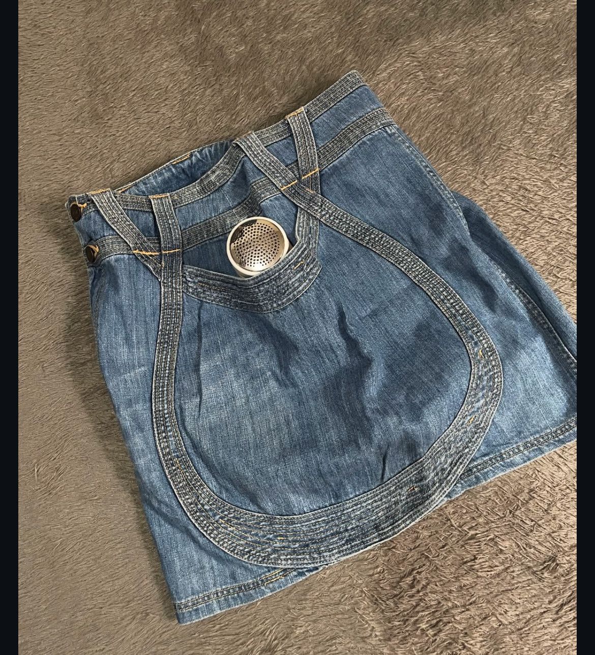 Issey Miyake 2000s Tsumori Chisato Denim Jeans Mini Skirt y2k Size 30" / US 8 / IT 44 - 3 Thumbnail