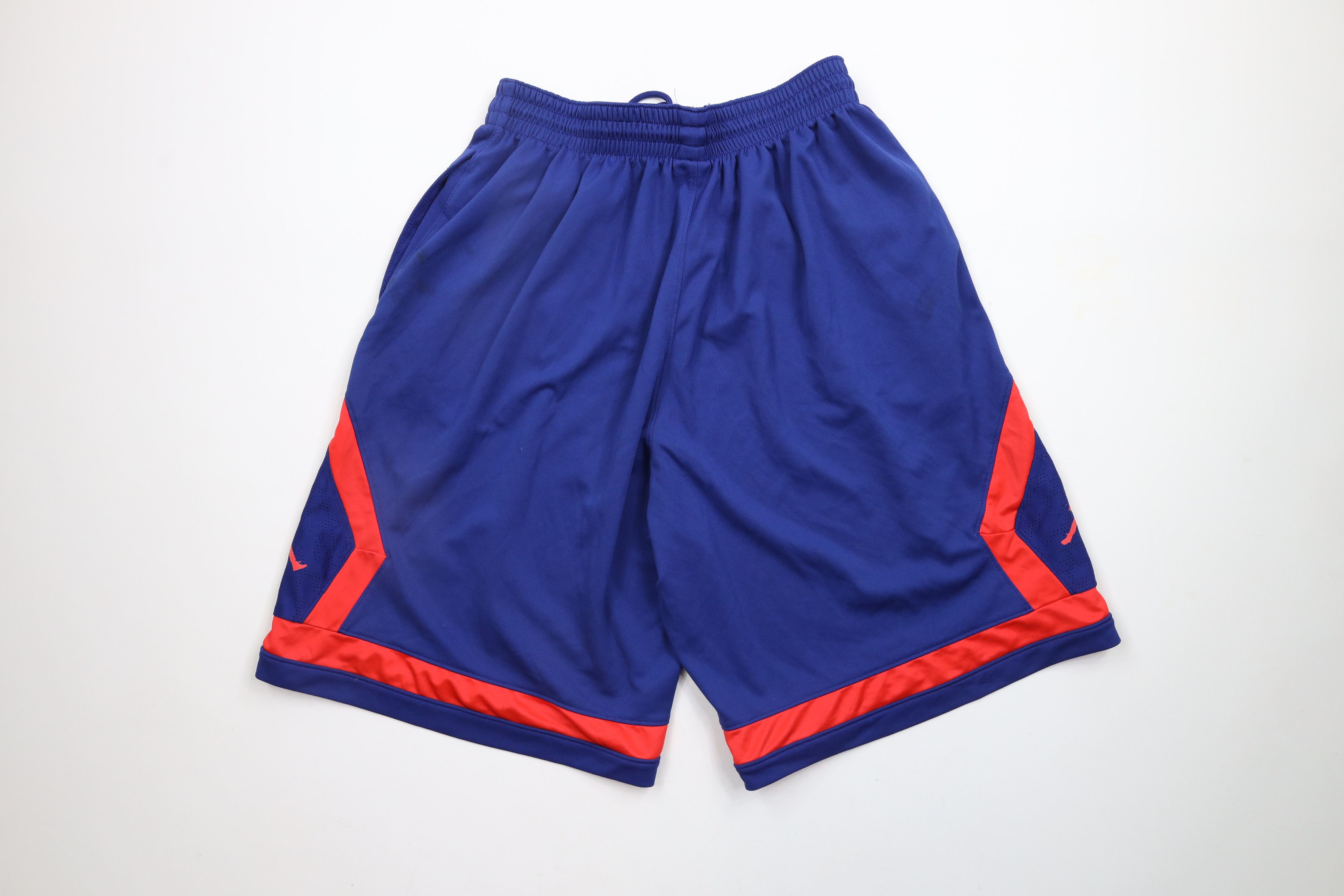 Nike × Vintage Nike Air Jordan Jumpman Gym Basketball Shorts Blue Polyester Size US 36 / EU 52 - 10 Thumbnail