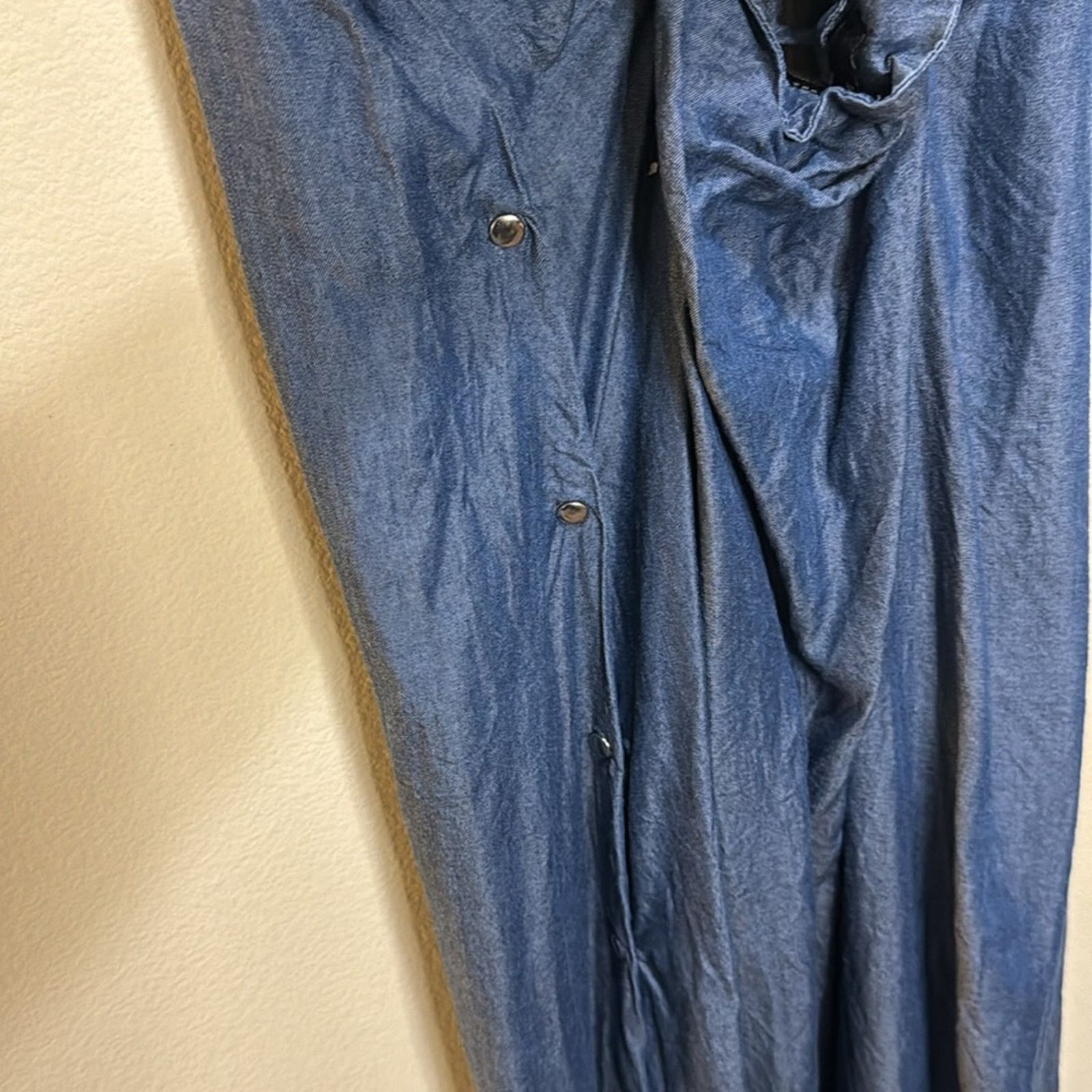 Zara Zara Trf Chambray Midi Maxi Dress Snap Button Side Size M Size M / US 6-8 / IT 42-44 - 5 Thumbnail