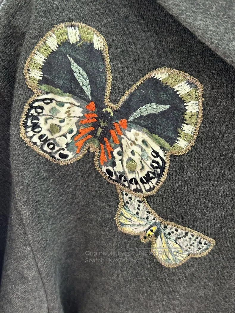 Valentino Valentino Butterfly embroidered sweatshirt Size M / US 6-8 / IT 42-44 - 7 Thumbnail