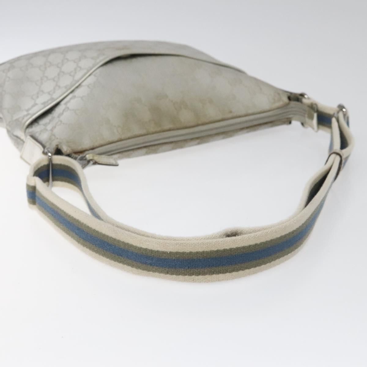 Gucci GUCCI GG Canvas Shoulder Bag Silver Blue Size ONE SIZE - 7 Thumbnail