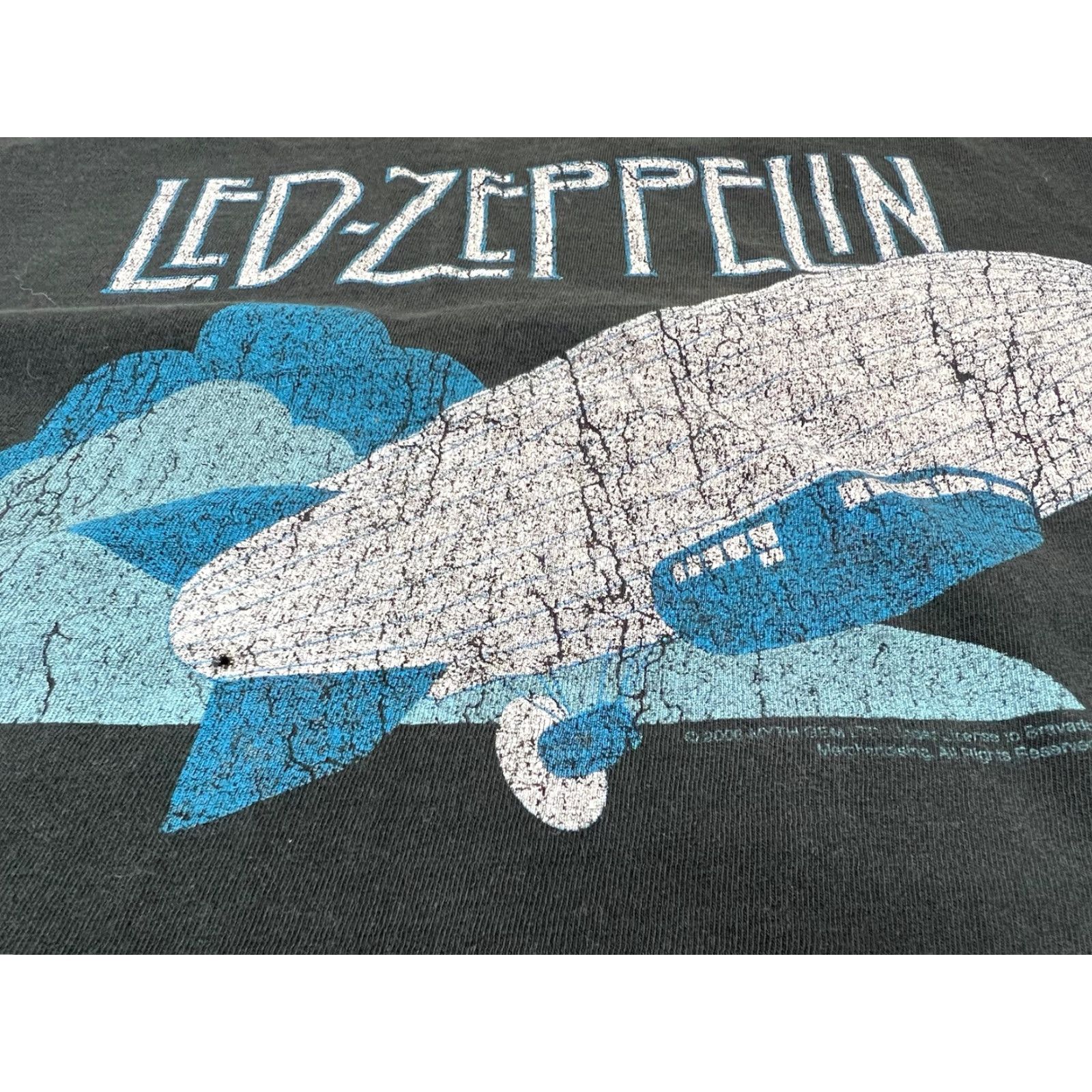 Logo 7 Led Zeppelin Band Shirt Black Blimp Logo Distressed Small Mens T-Shirt S Size US S / EU 44-46 / 1 - 8 Thumbnail