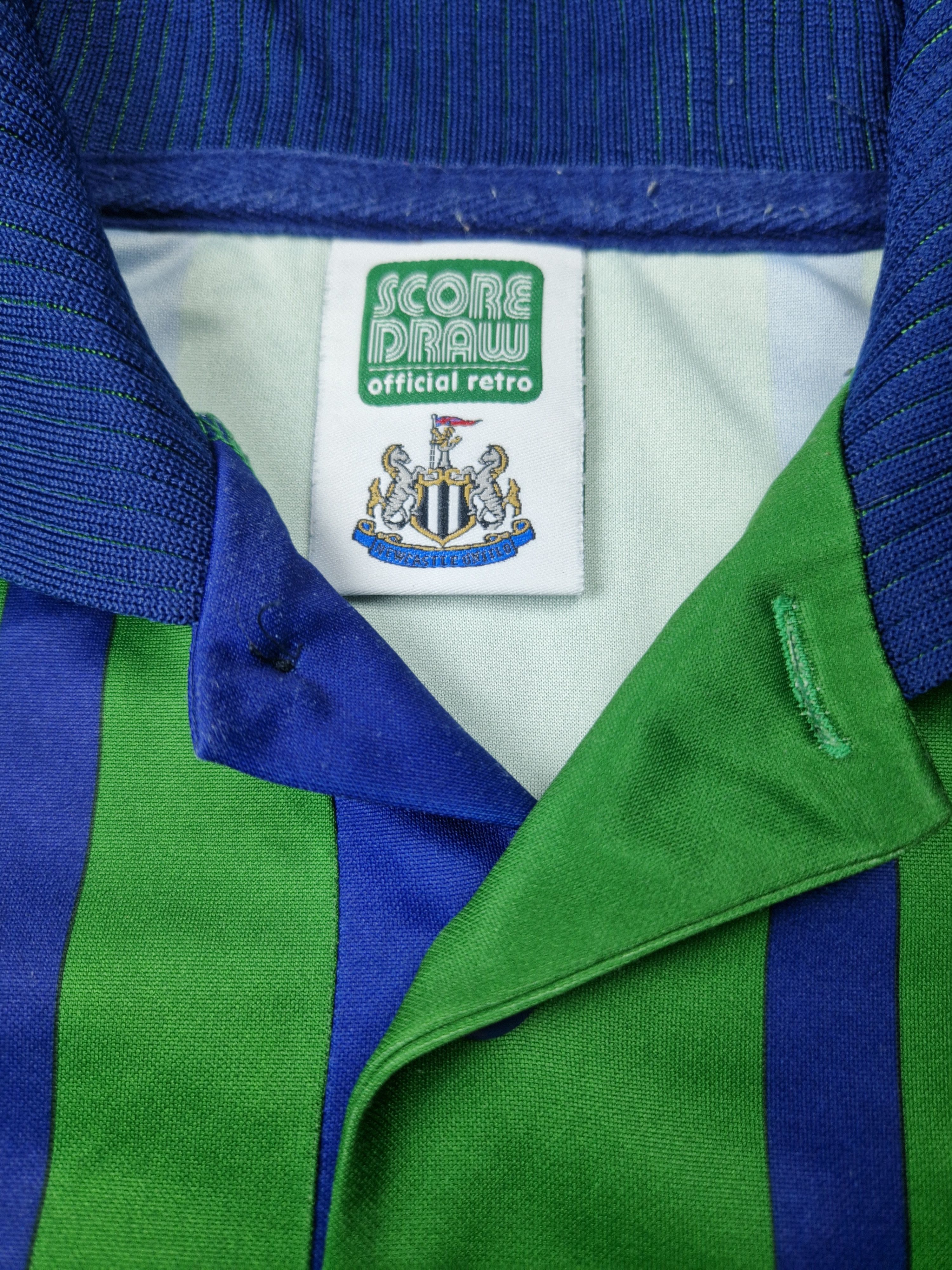 Asics Newcastle United 1993 Away Shirt Score Draw Retro Size US M / EU 48-50 / 2 - 8 Thumbnail