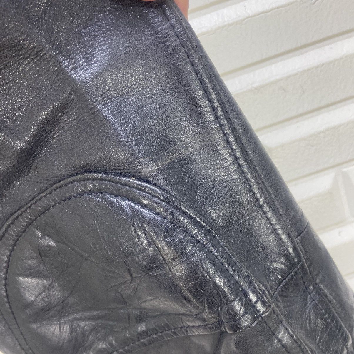 Japanese Brand Vintage Japanese Brand Fremantle Lace Leather Biker Pants Size US 30 / EU 46 - 11 Thumbnail