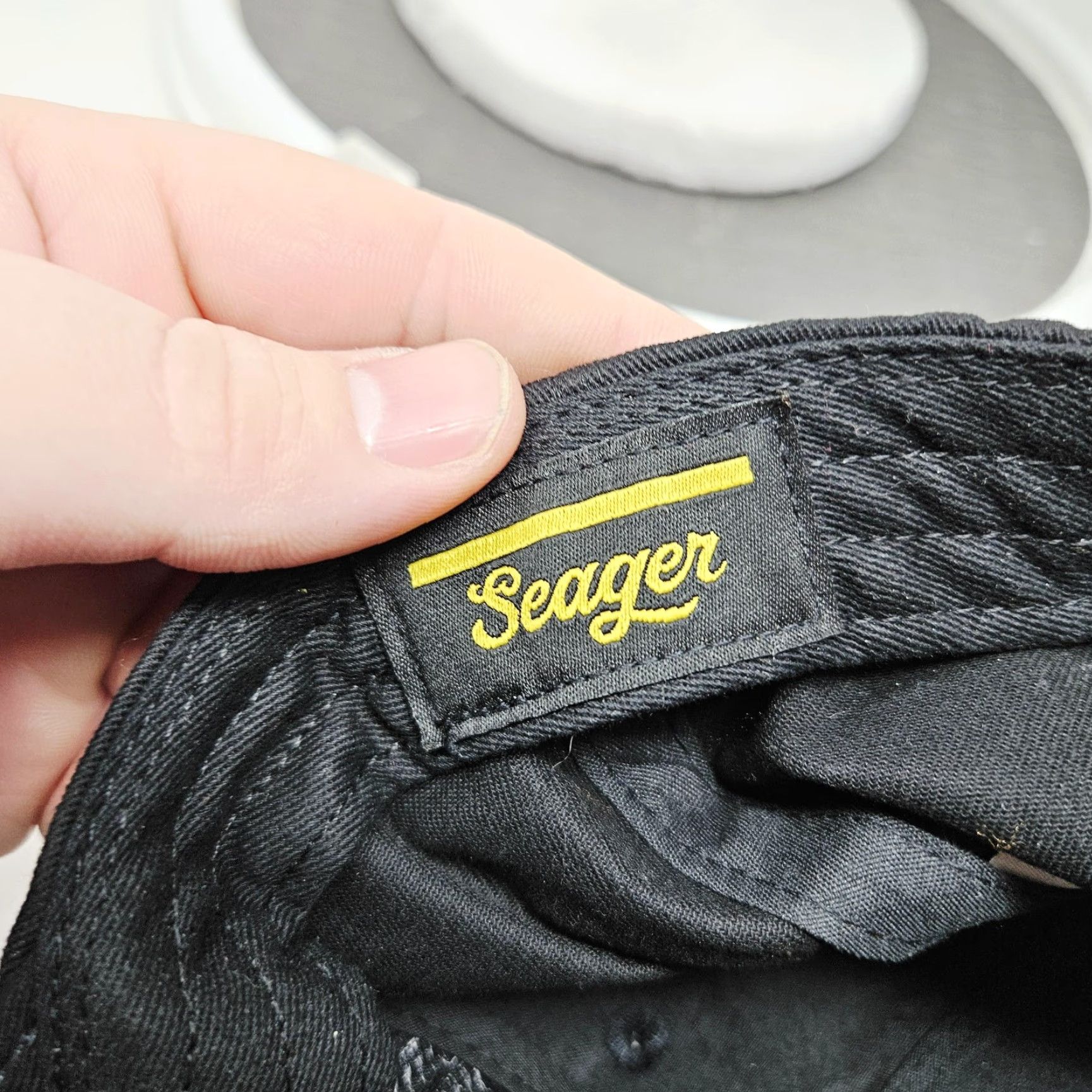 Vintage Seager Western Company Hat Cap Baseball Snap Back One Size Black Mens Patch Size ONE SIZE - 7 Thumbnail