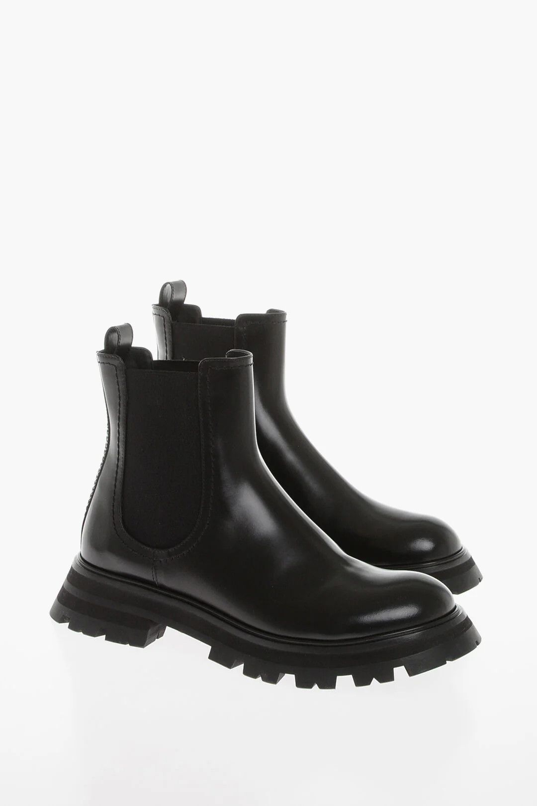 Alexander McQueen og1mm0426 Brushed Leather Chelsea Boots in Black Size US 6 / IT 36 - 3 Thumbnail