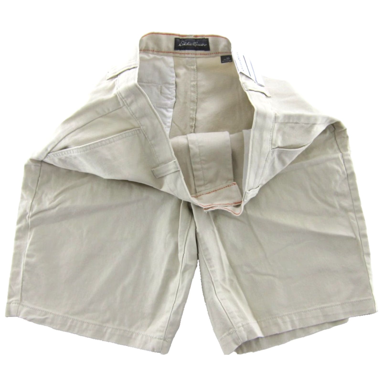 Eddie Bauer NWT Eddie Bauer Everyday 100% Cotton Beige Putty Pocket Chino Short Men 33 Size US 33 - 3 Thumbnail