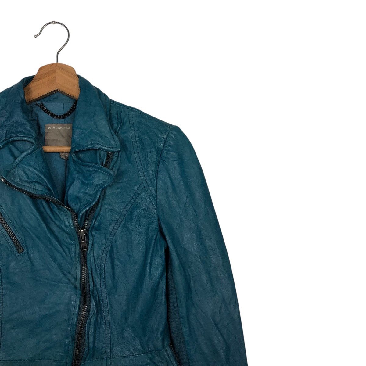 Japanese Brand 📌Vintage Cropped Biker Leather Jacket Muuba Issey Miyake Size M / US 6-8 / IT 42-44 - 7 Thumbnail
