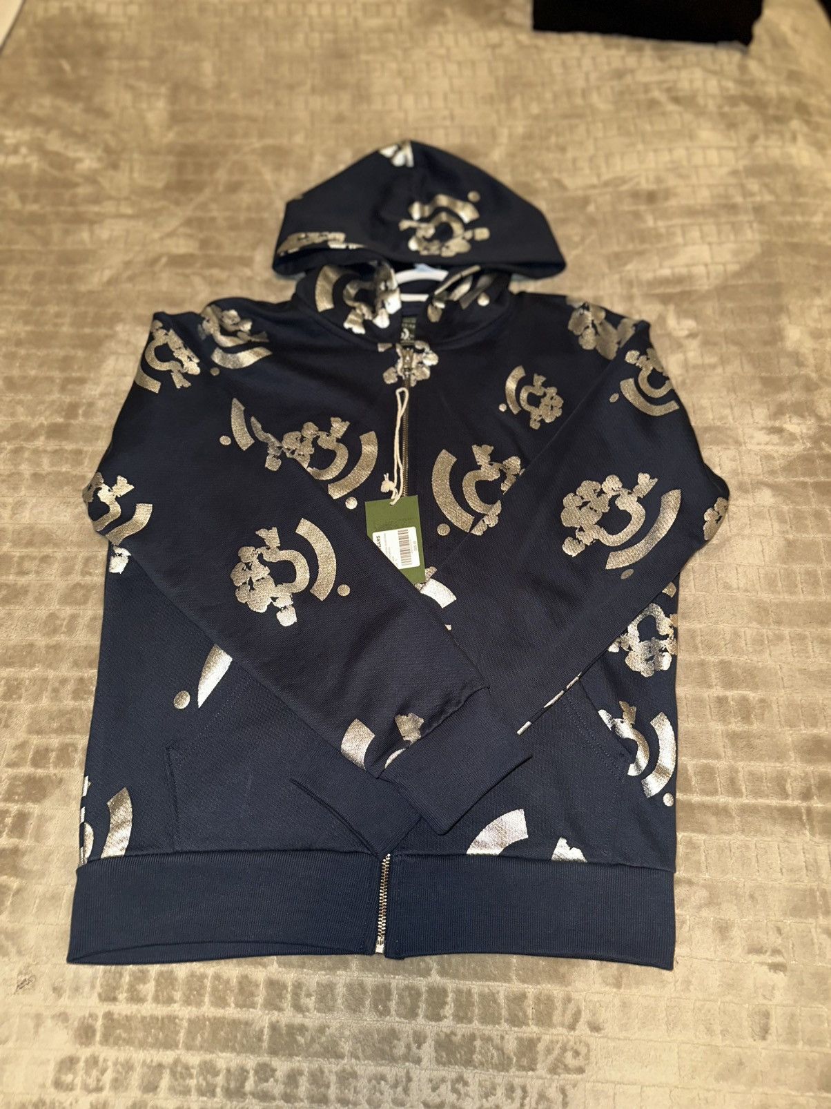 (B).Stroy × DENIM TEARS (B.)Stroy x Denim Tears Navy Zip up hoodie Size US S / EU 44-46 / 1 - 5 Thumbnail