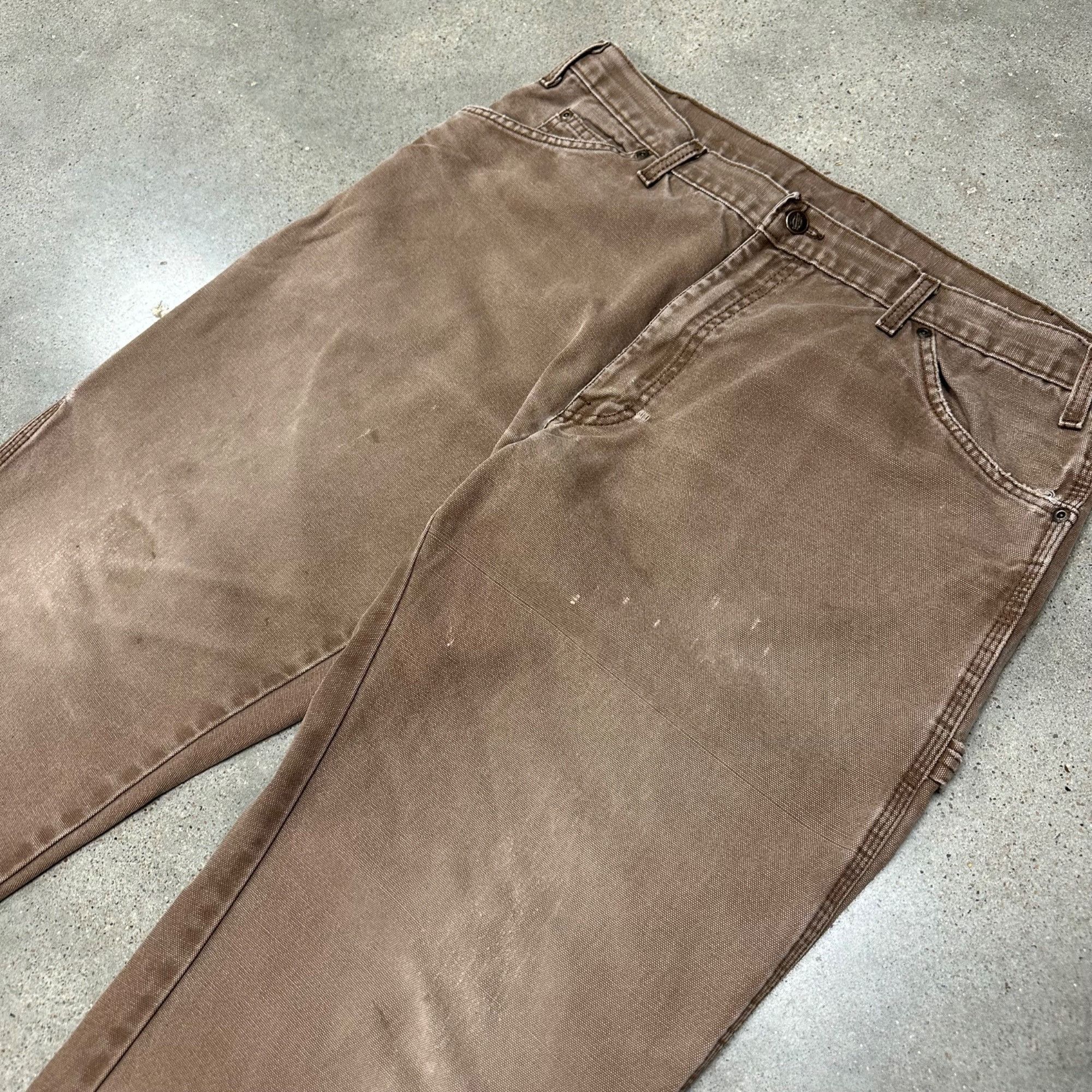 Dickies × Vintage Vintage Dickies Brown Canvas Carpenter Work Pants Size US 38 / EU 54 - 3 Thumbnail