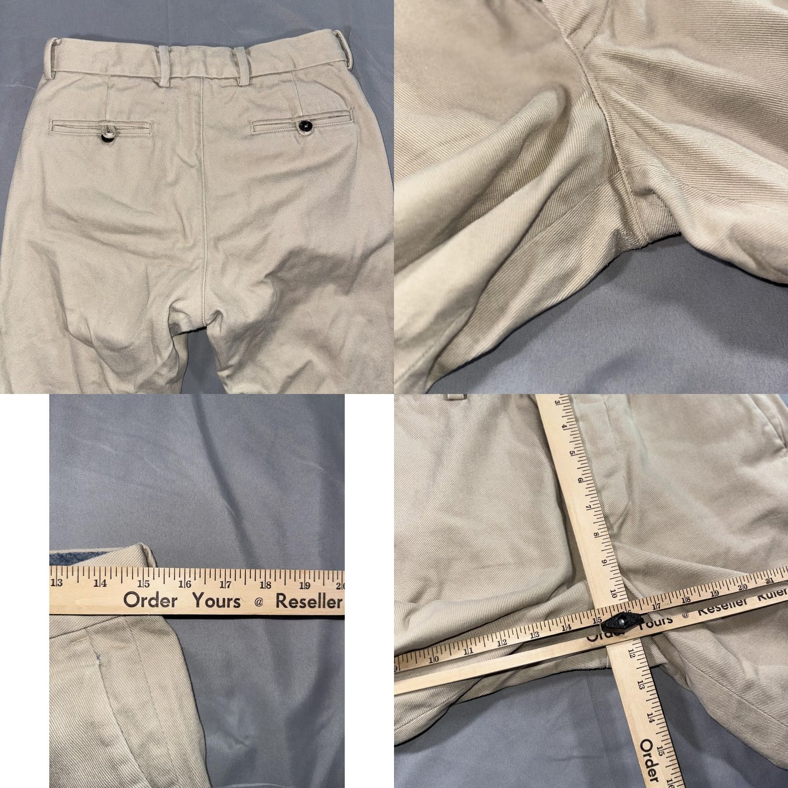 Gustin Gustin Mens 30 Beige Chino Straight Fit Button Fly Twill Pants Casual USA Size US 30 / EU 46 - 8 Thumbnail