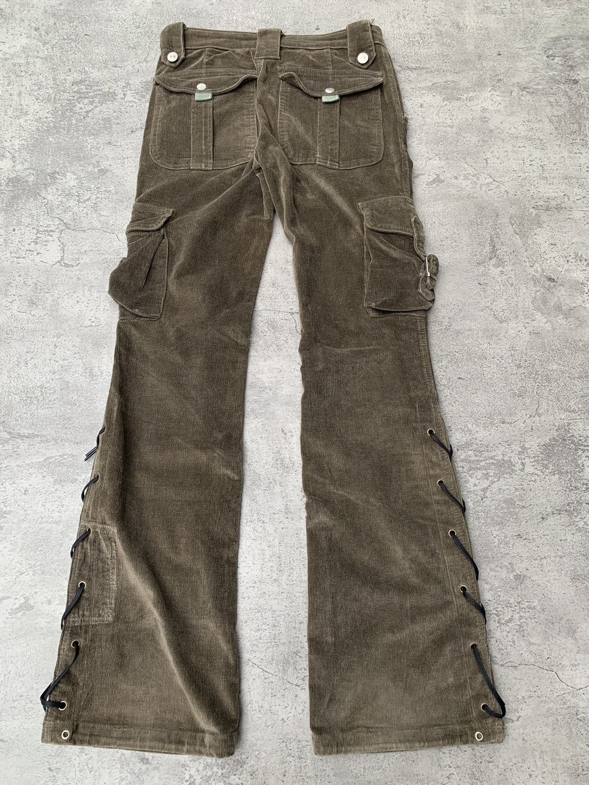 Japanese Brand ICHIOKU velvet corduroy lace-up flared pants Size US 26 / EU 42 - 6 Thumbnail