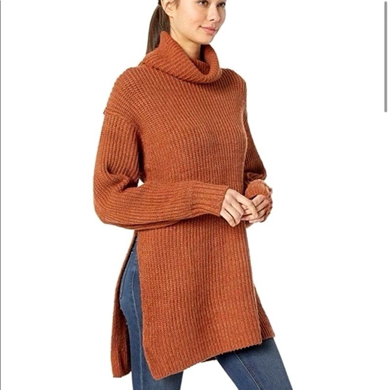 Free People Free People Eleven Chunky Knit Sweater - Rust - size M Size M / US 6-8 / IT 42-44 - 2 Thumbnail