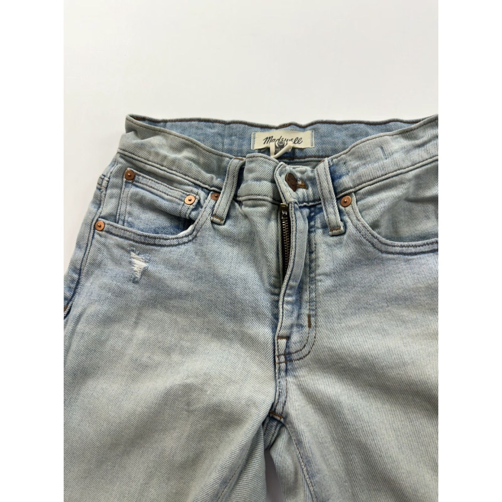 Madewell Madewell Jeans Women 23P Petite High Rise Classic Skinny Ankle Blue Light Wash Crop Zip 23P Womens Jeans Size 40" / US 18 - 3 Thumbnail