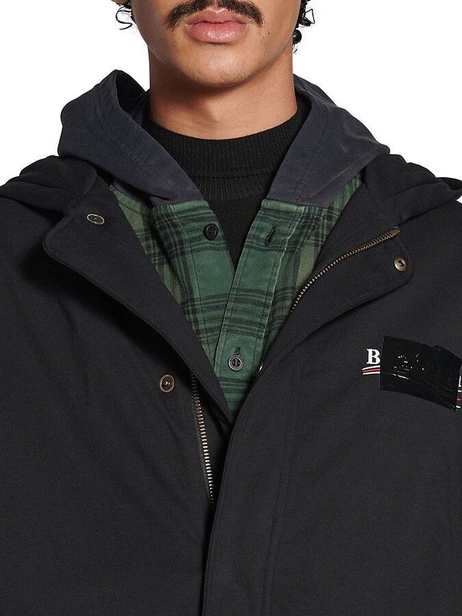 Balenciaga o1w1db10425 Gaffer Padded Bomber Hoodie in Black Size US M / EU 48-50 / 2 - 4 Thumbnail