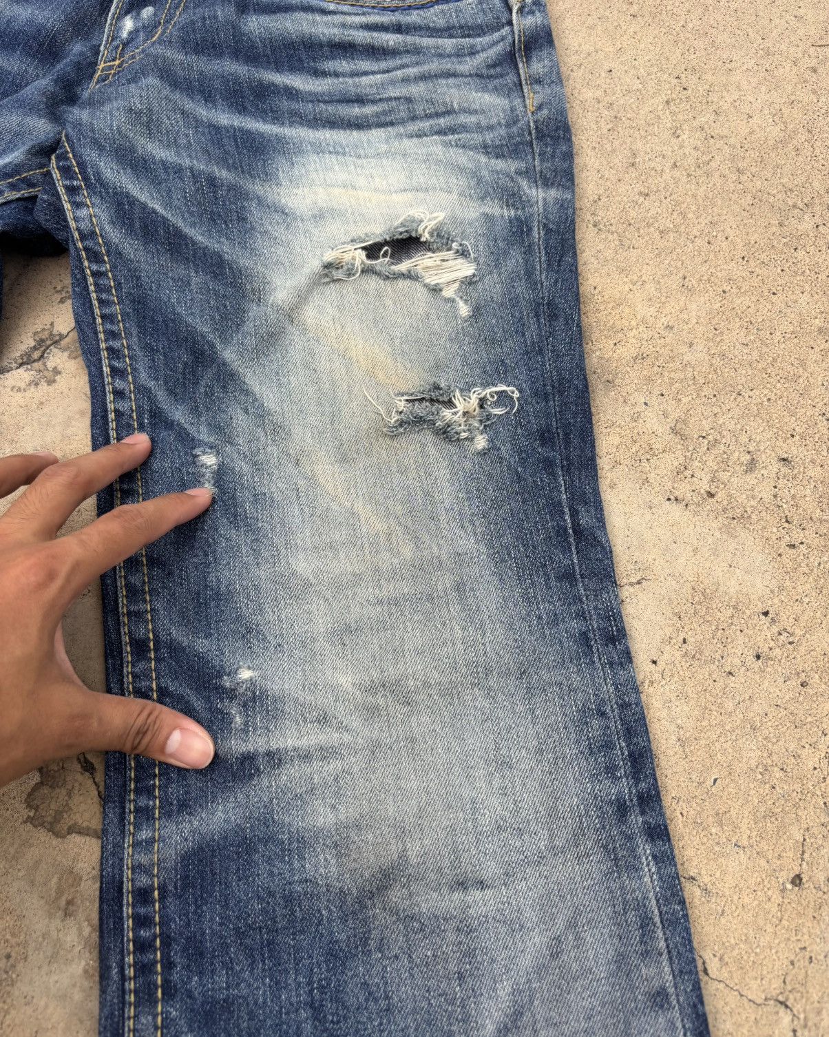 If Six Was Nine Thrashed Distressed LOLITA PEPSI Jeans ERD Grunge Size US 32 / EU 48 - 14 Thumbnail