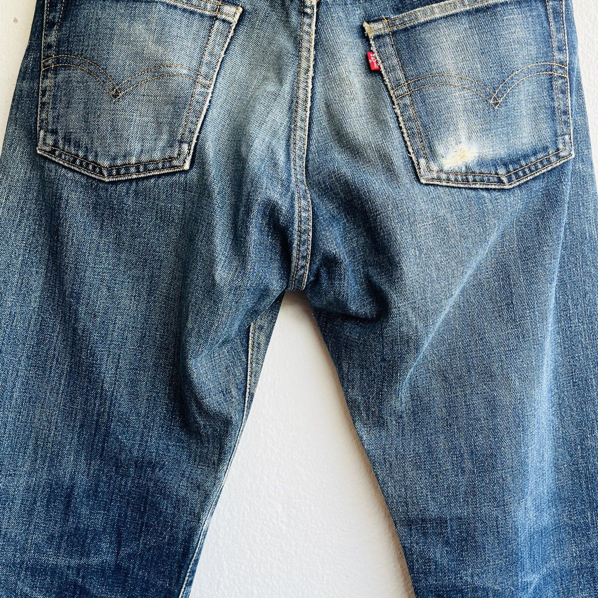 Levi's Vintage Clothing Vintage Levi's 502XX Big E Distressed Selvedge Jeans J22 Size US 31 - 13 Thumbnail
