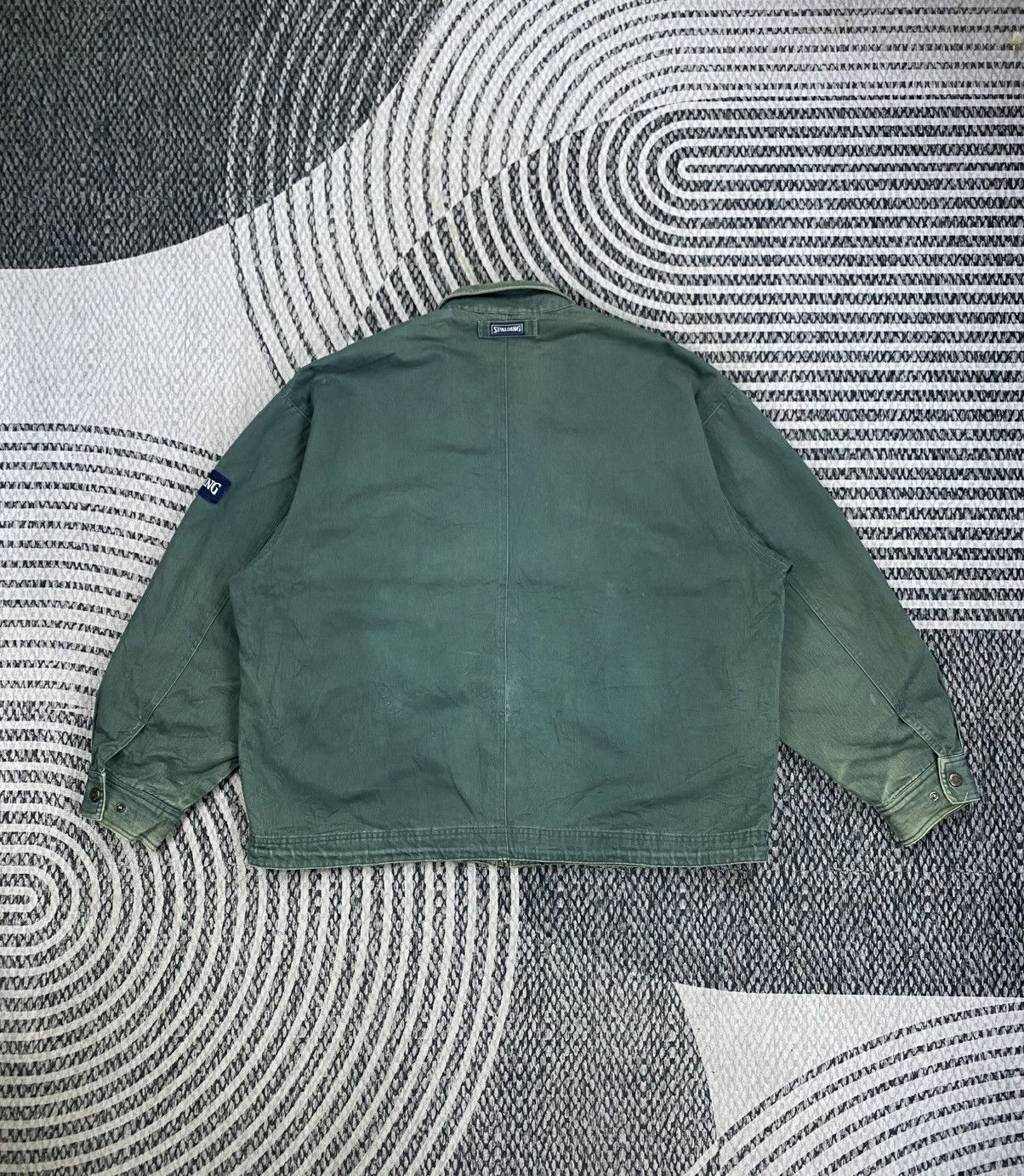 Spalding 🔥RARE Vintage 80s Spalding Patches On Sleeve Bomber Jacket Size US XL / EU 56 / 4 - 3 Thumbnail