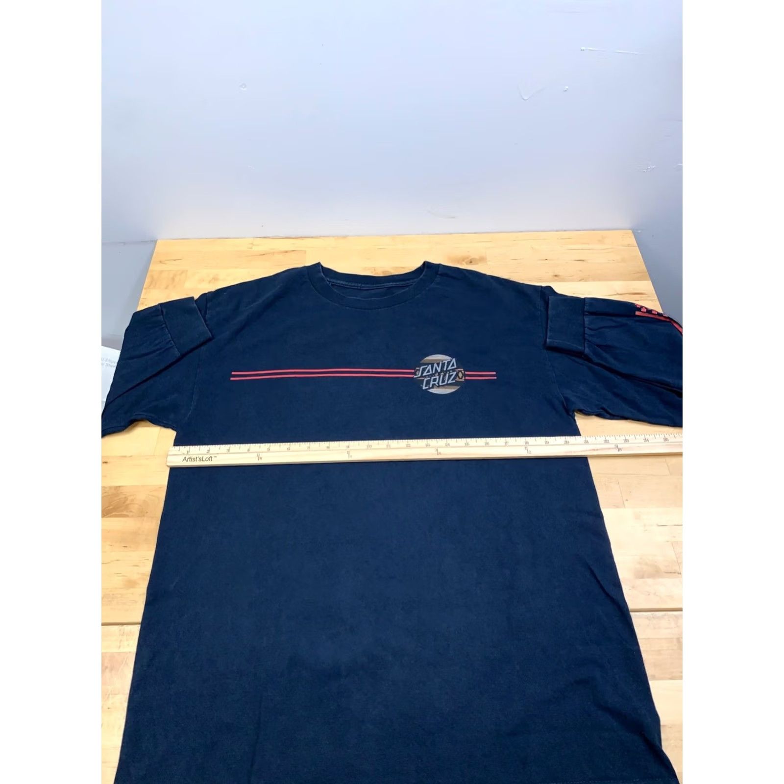 Vintage VINTAGE Santa Cruz Shirt Men L Blue Long Sleeve Crew Neck Logo Graphic Print 90s/Y2K Java? Size US L / EU 52-54 / 3 - 4 Thumbnail