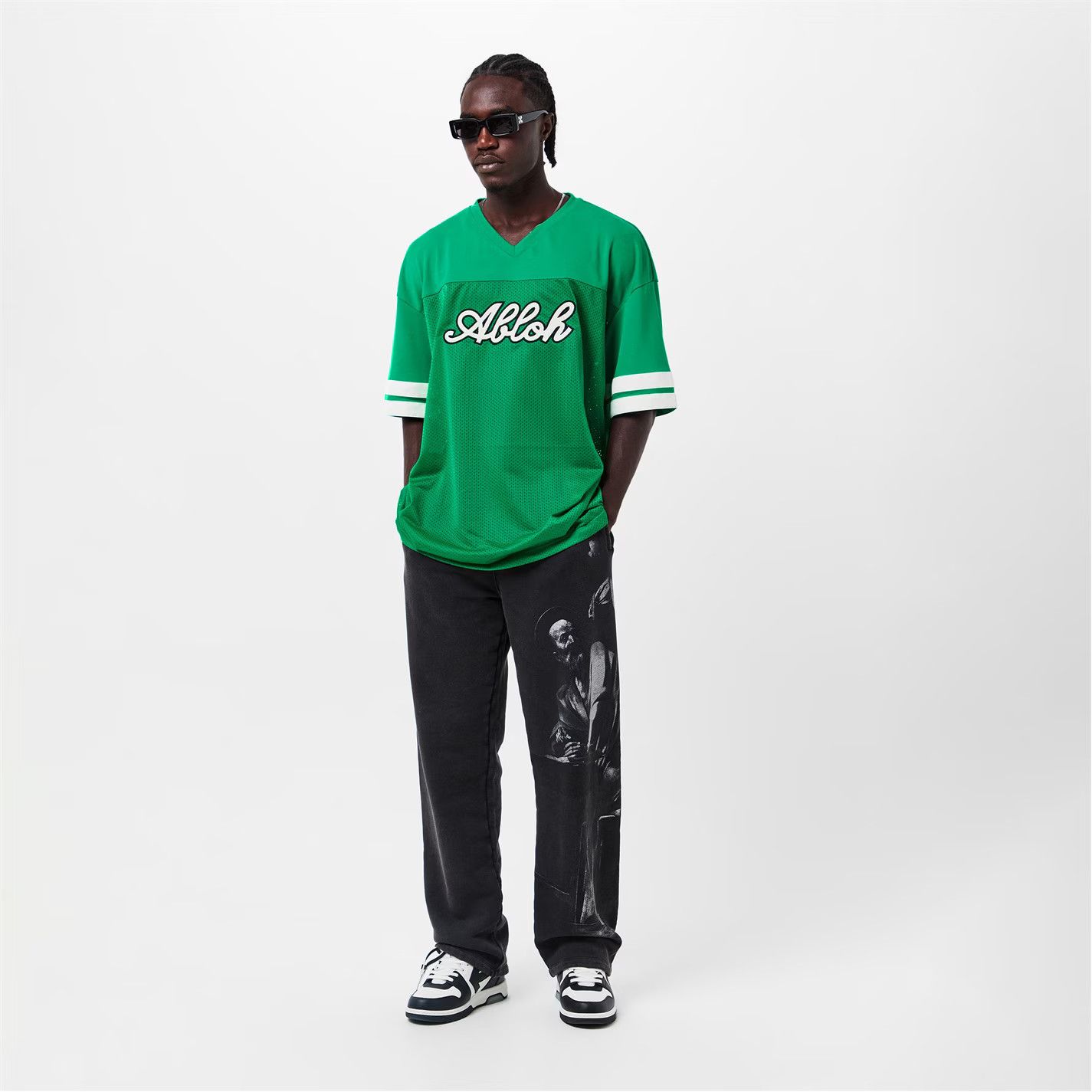 Off-White o1g2r1mq0226 Regular Fit T-Shirt In Green/White Size US L / EU 52-54 / 3 - 6 Thumbnail