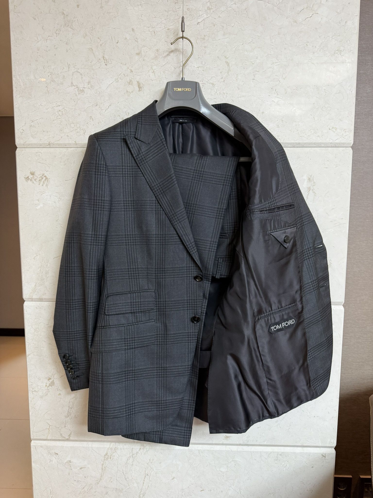 Tom Ford TOM FORD O’Connor Fit Grey Wool Glen Check Suit 38R Size 38R - 5 Thumbnail