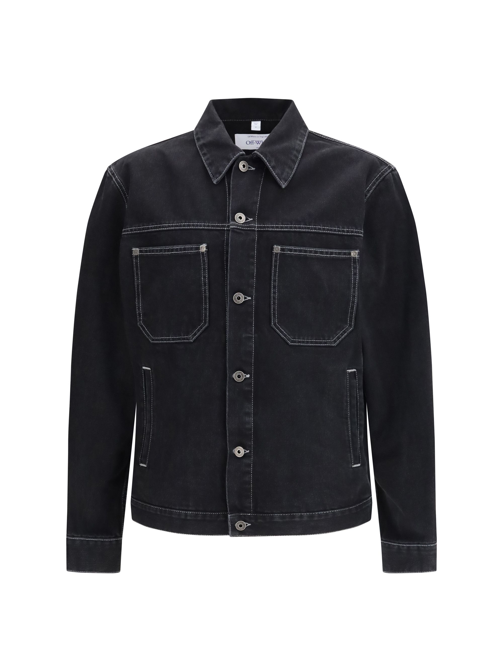 Off-White Arrow Zip Skate denim Jacket Size US XL / EU 56 / 4 - 1 Thumbnail