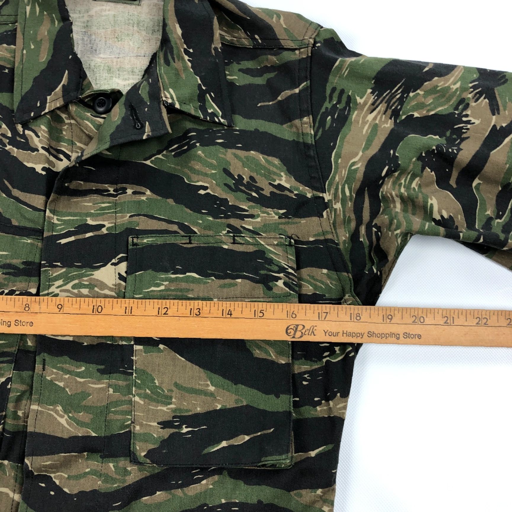 Vintage TRU-SPEC Coat Shirt Mens XS Tiger Stripe Camo Canvas Military Jacket Size US XS / EU 42 / 0 - 7 Thumbnail