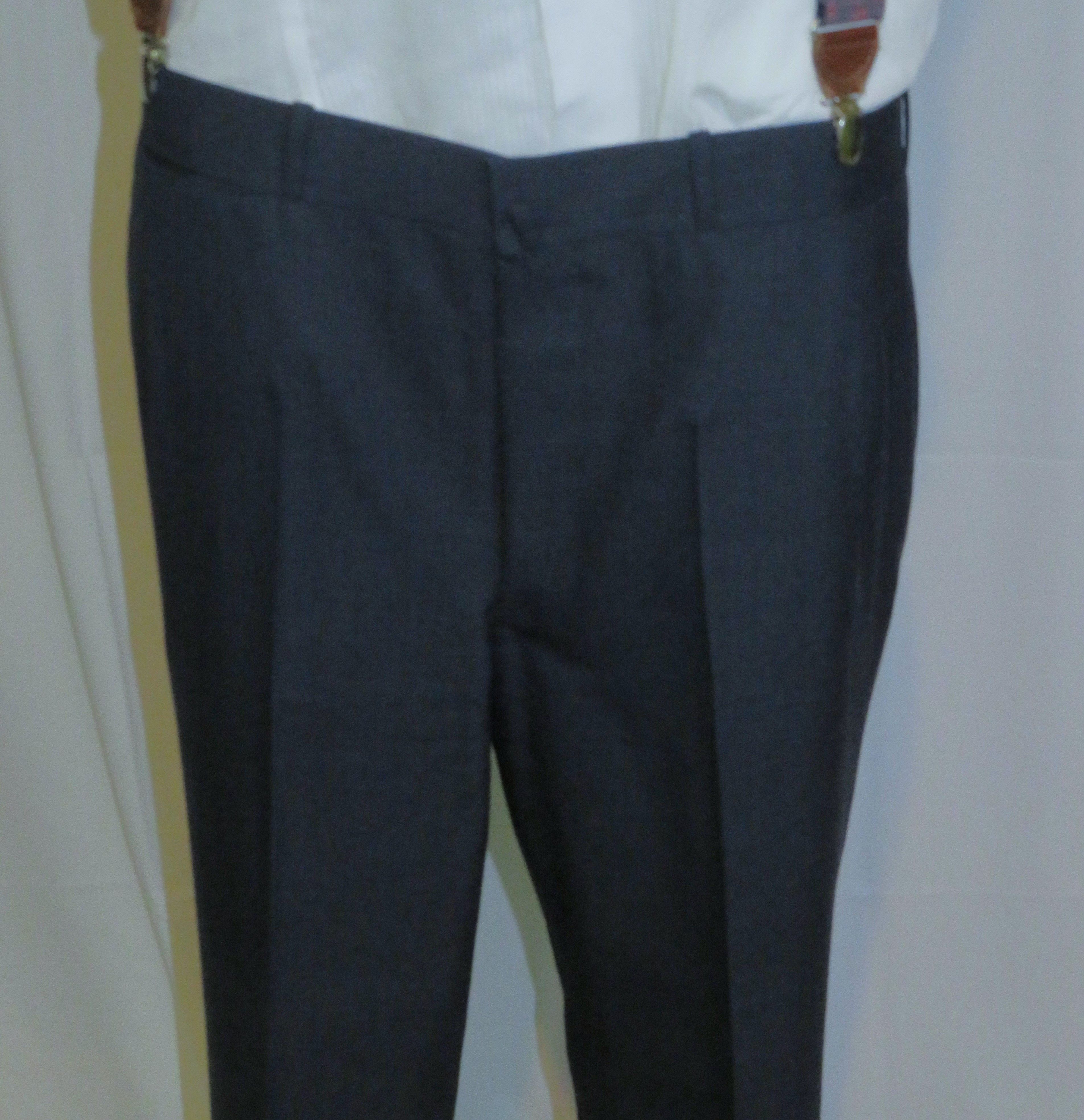Henry Poole Savile Row Bespoke VTG Blue Hopsack Two Button Suit 40R Size 40R - 14 Thumbnail