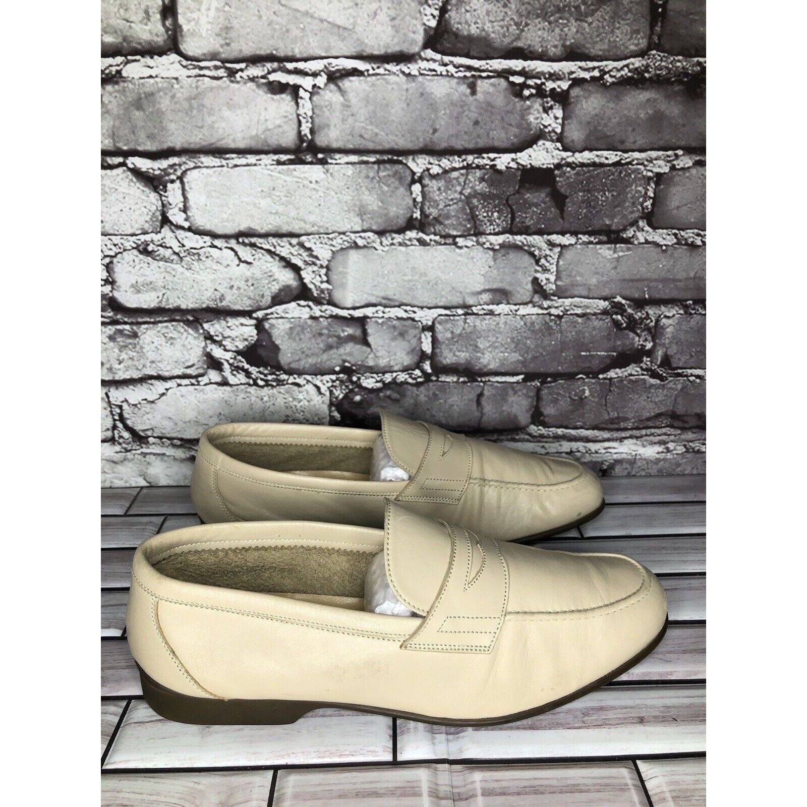 Other Caporicci Ivory Leather Casual Penny Loafers Driving Shoes M Size US 9 / EU 42 - 13 Thumbnail