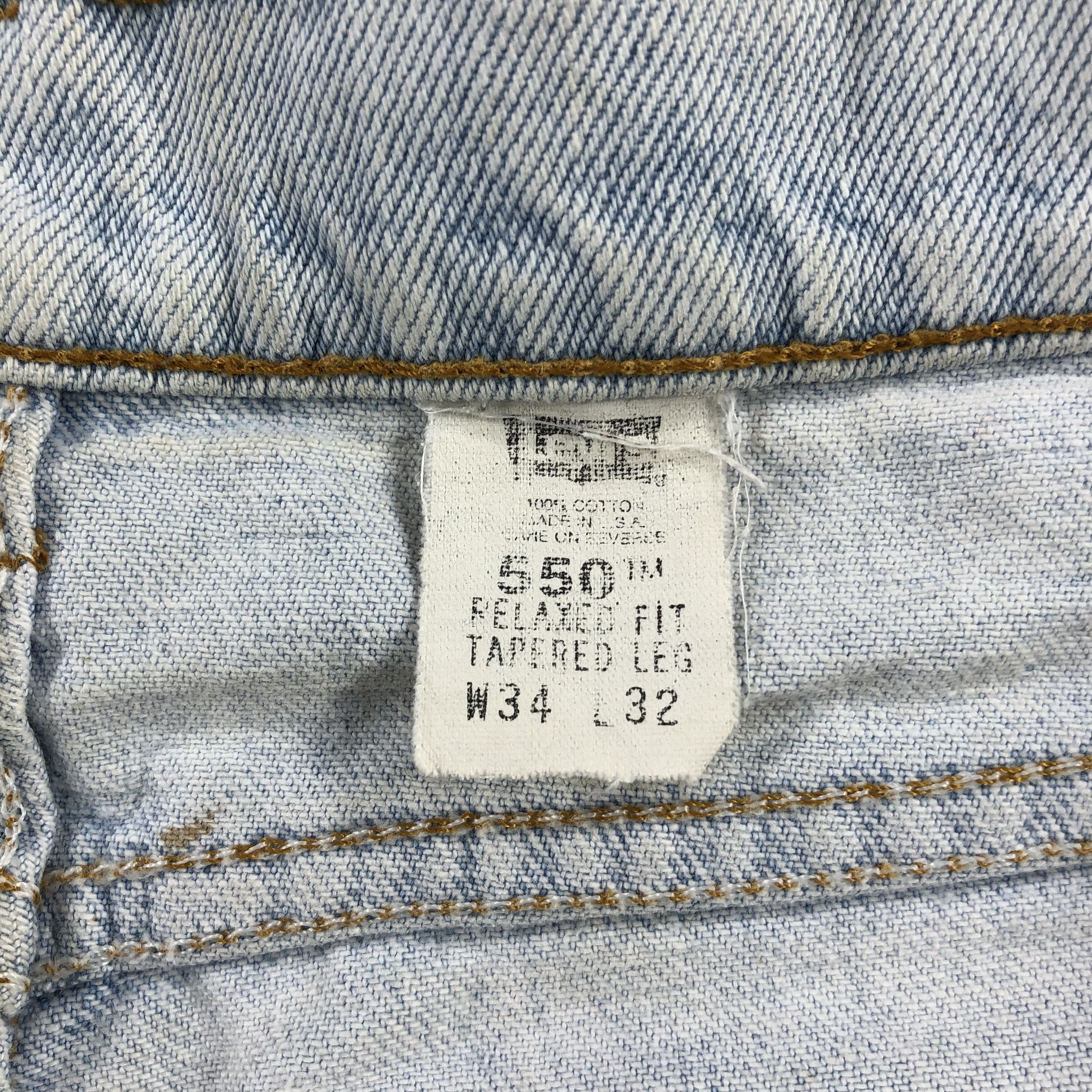 Levi's × Vintage Vintage 90s Light Wash Levis 550 Jeans-JM2171 Size US 34 / EU 50 - 16 Thumbnail