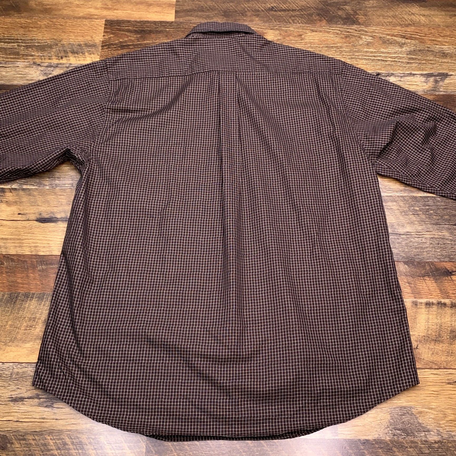 Brooks Brothers Brooks Brothers Shirt Mens Large Brown Plaid Button Up Size US L / EU 52-54 / 3 - 3 Thumbnail