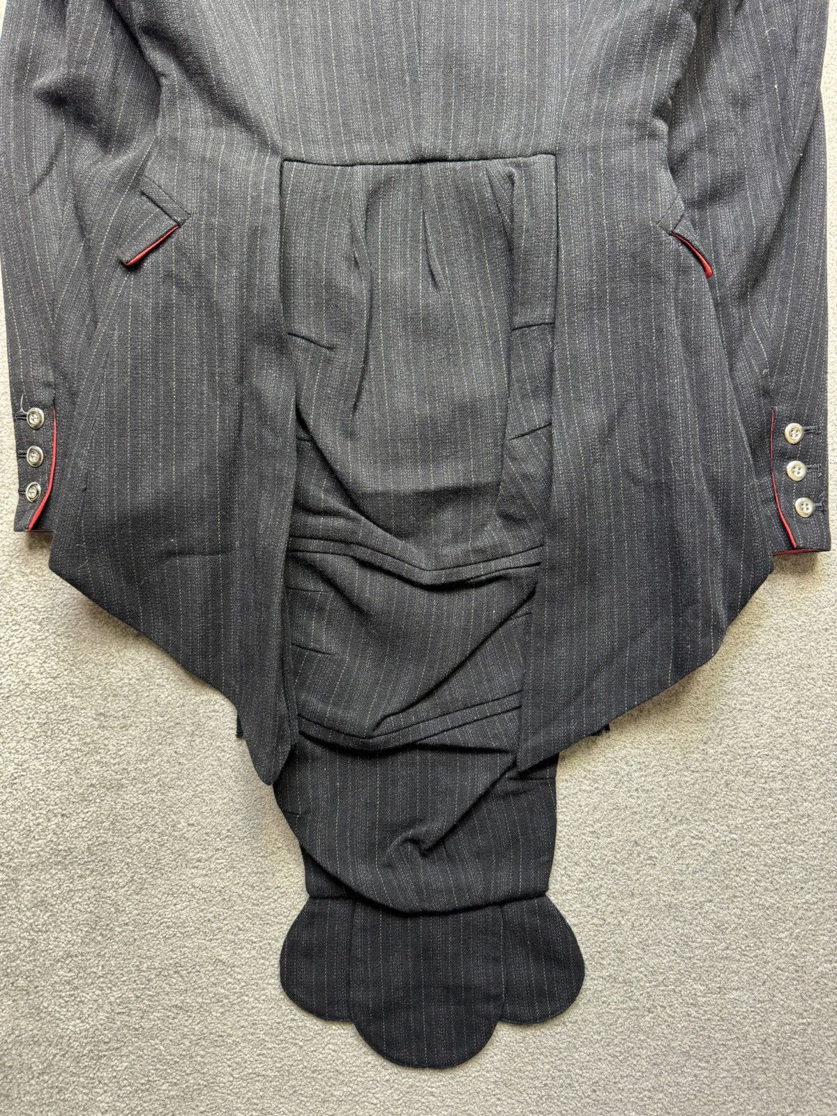 20471120 20471120 1999 shrimp blazer jacket pinstripe with shrimp tai Size M / US 6-8 / IT 42-44 - 5 Thumbnail