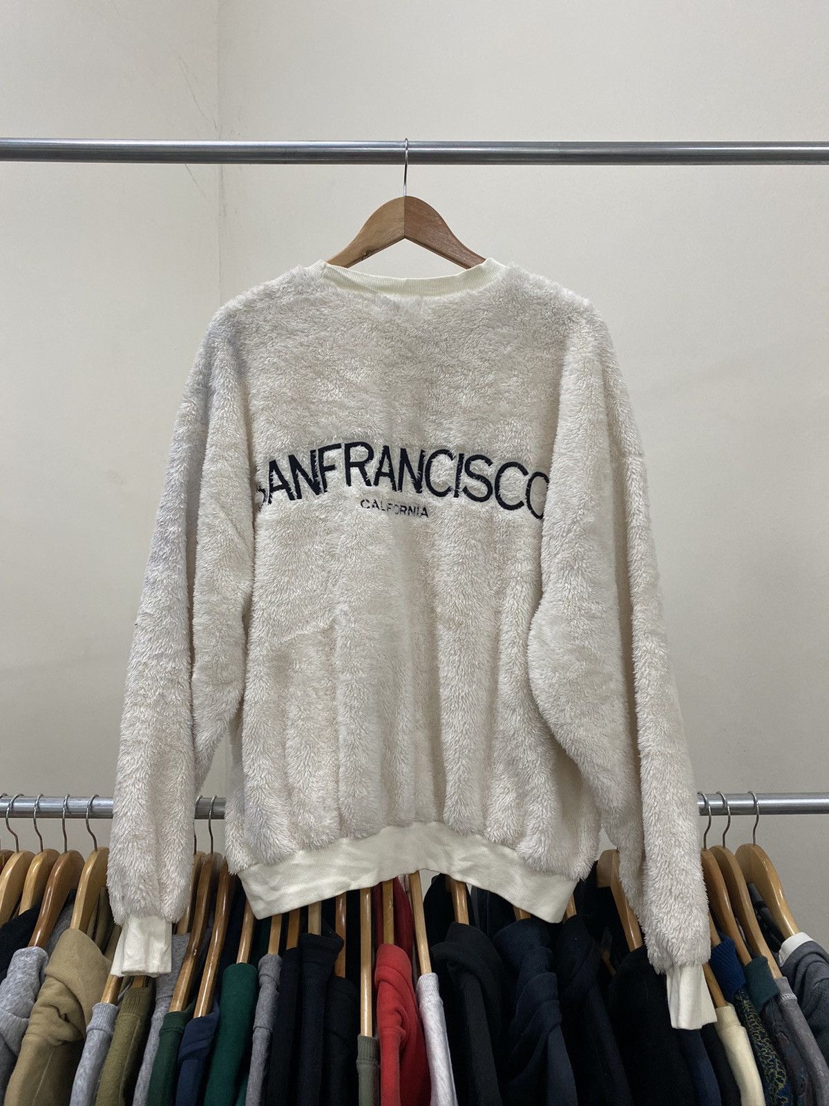 FLEECE SAN FRANCISCO SWEATSHIRT FLUFFY HAIRY MOHAIR