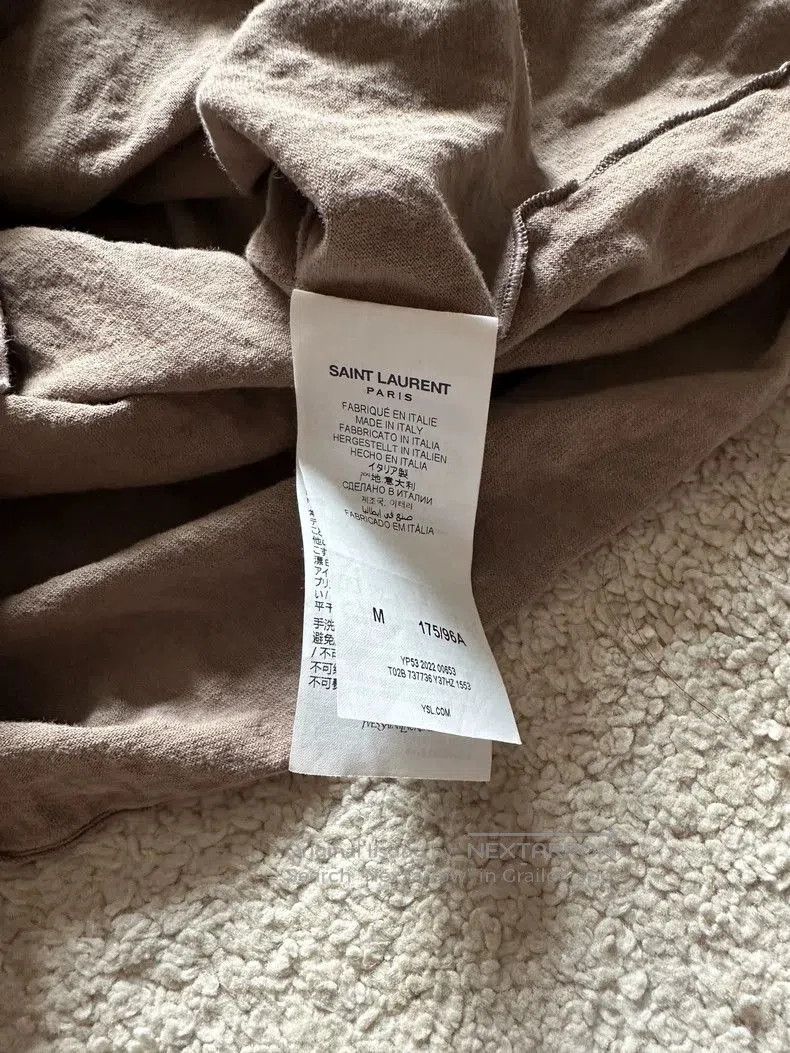 Saint Laurent Paris Saint Laurent Reverse Washed T-Shirt. Size US M / EU 48-50 / 2 - 3 Thumbnail