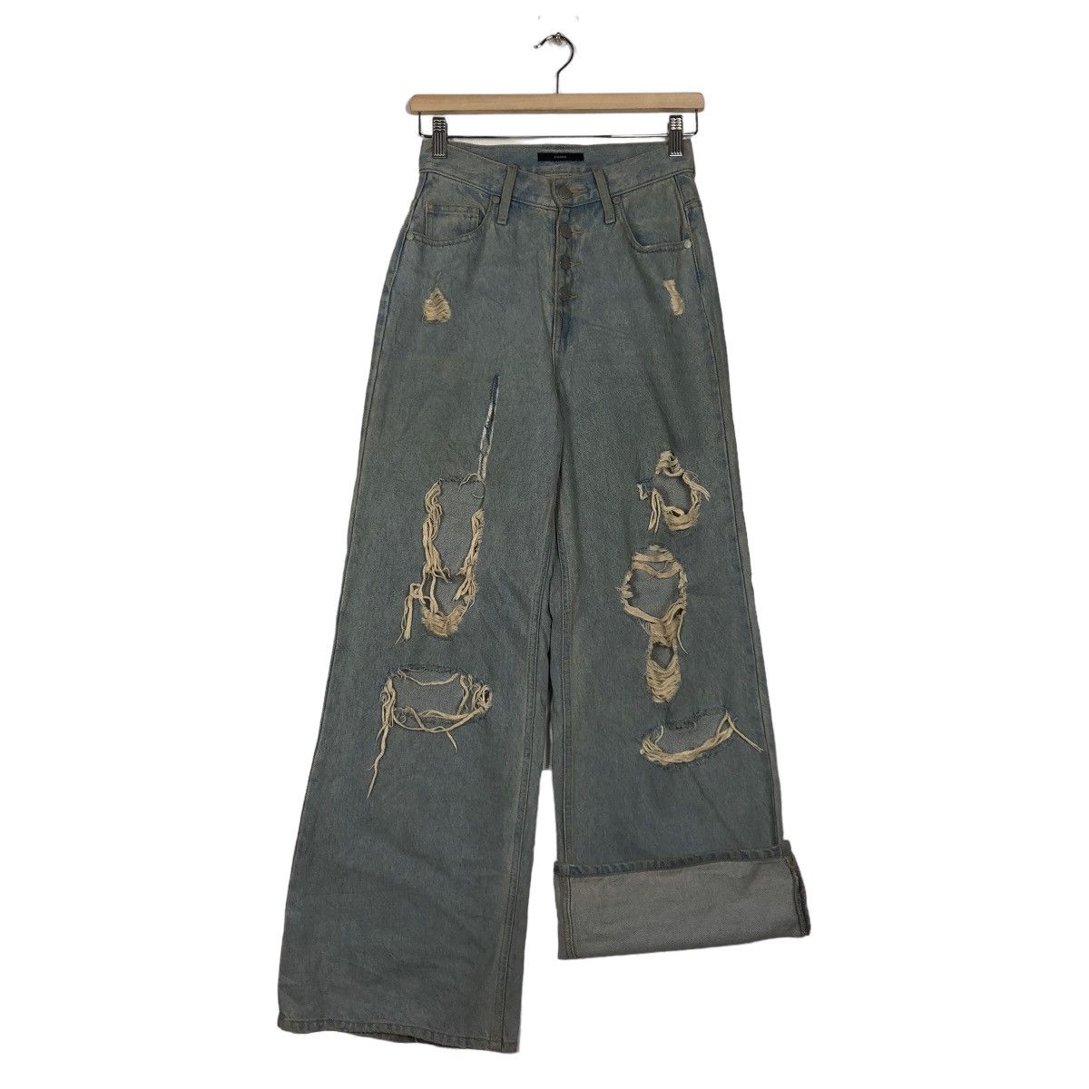 Japanese Brand 🔥RARE OVERSIZED CUT DISTRESSED DENIM EMODA ISSEY MIYAKE Size US 26 / EU 42 - 10 Thumbnail
