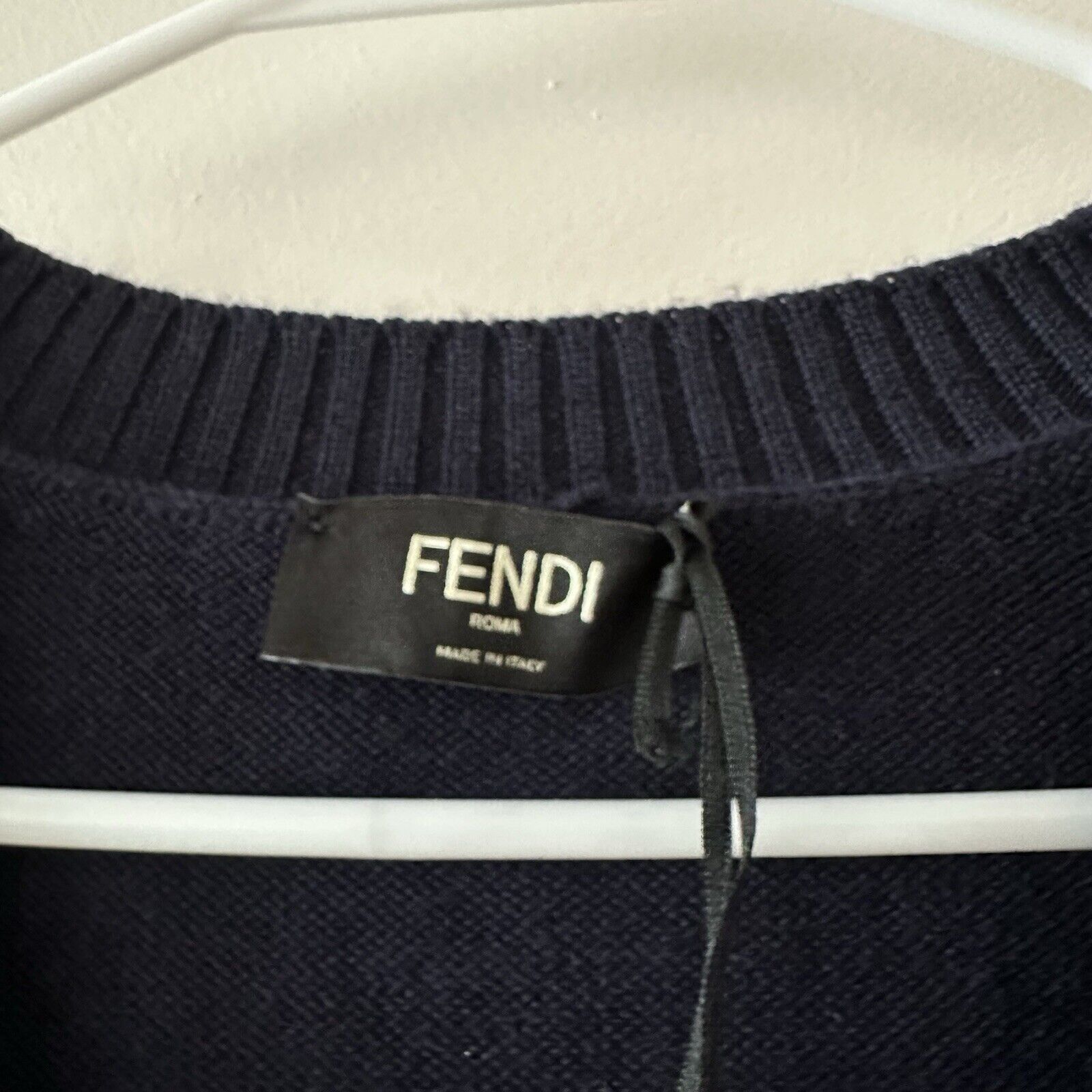 Fendi NWT Fendi Logo Intarsia Button-Up Vest Sweater Blue FF Virgi Size US L / EU 52-54 / 3 - 6 Thumbnail