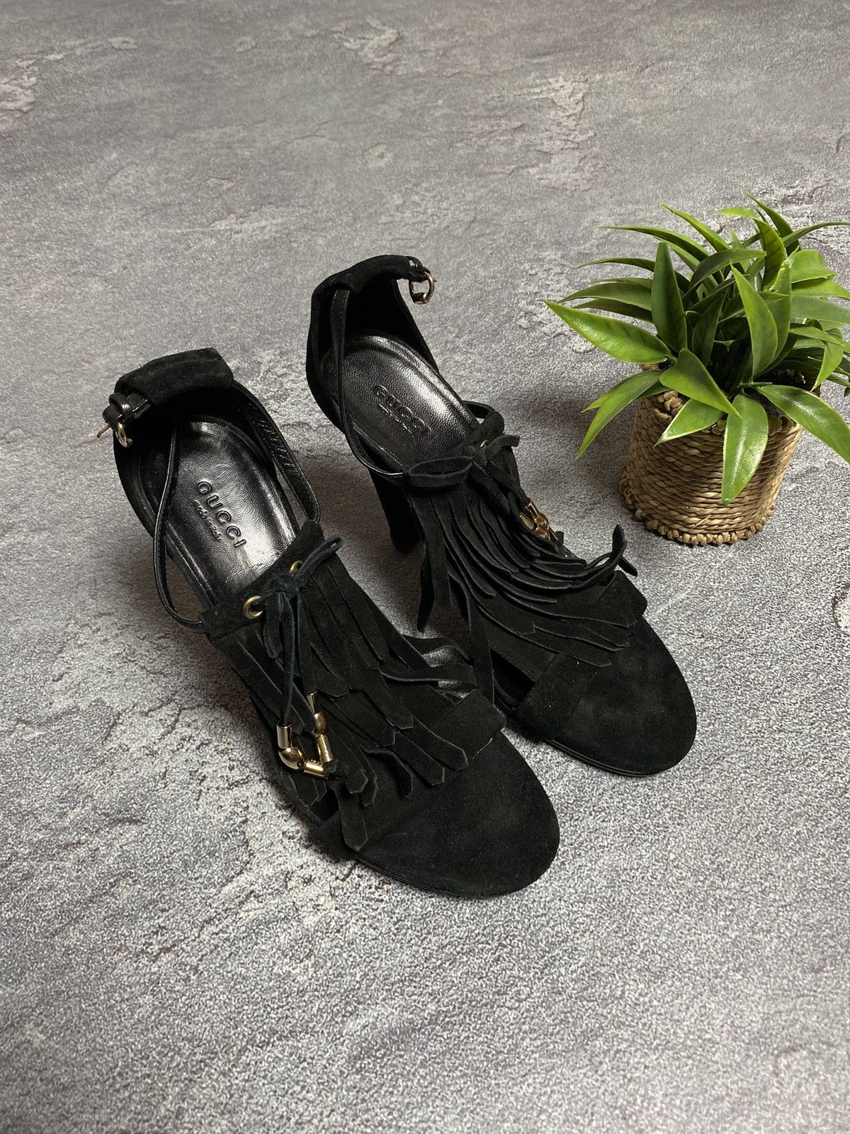 Gucci Gucci heels suede womens 37 Size US 7 / IT 37 - 1 Thumbnail