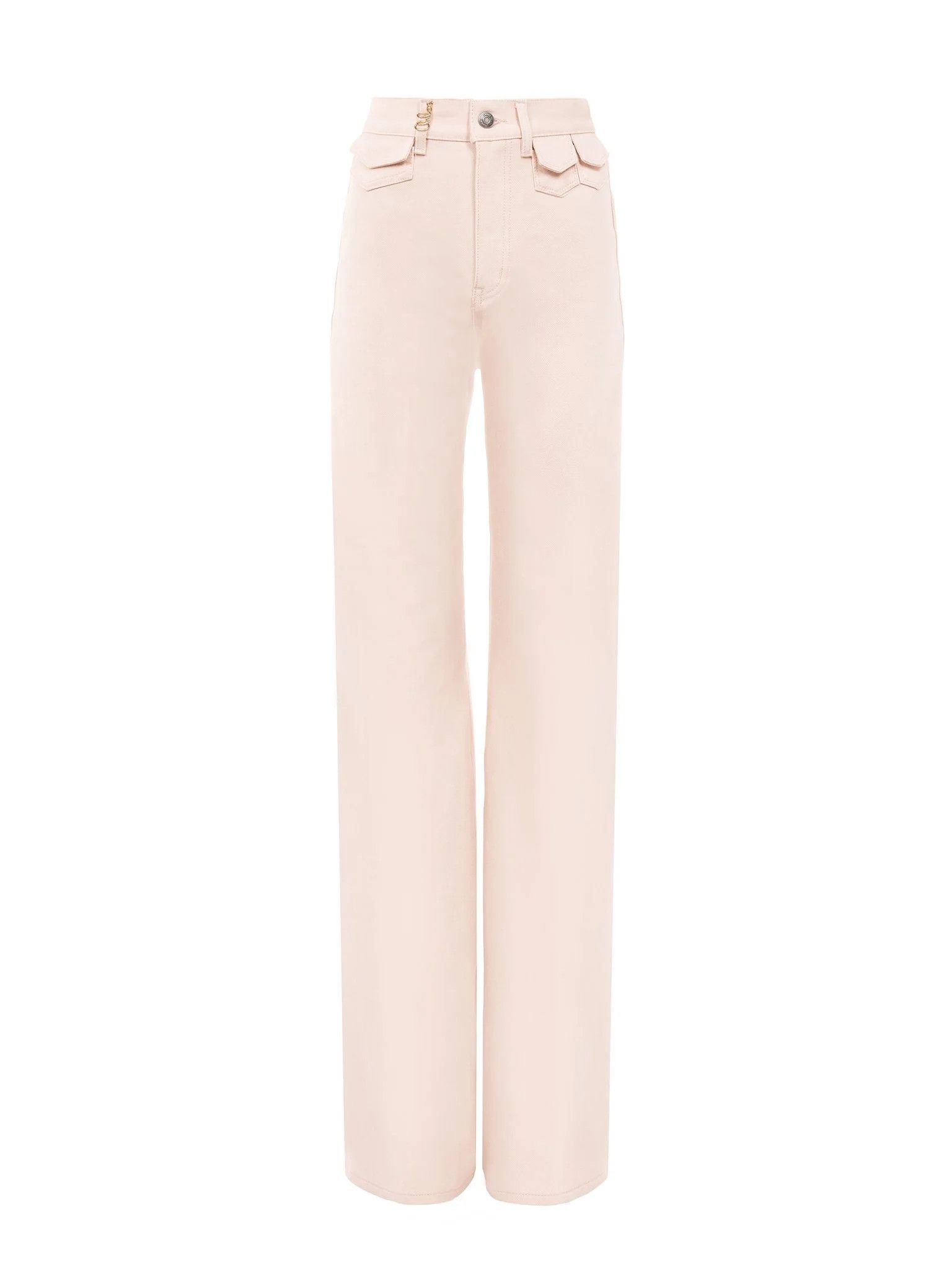 Chloe o1loc1c10326 High-Rise Flare Jeans in Airy Pink Size 28" / US 6 / IT 42 - 1 Thumbnail
