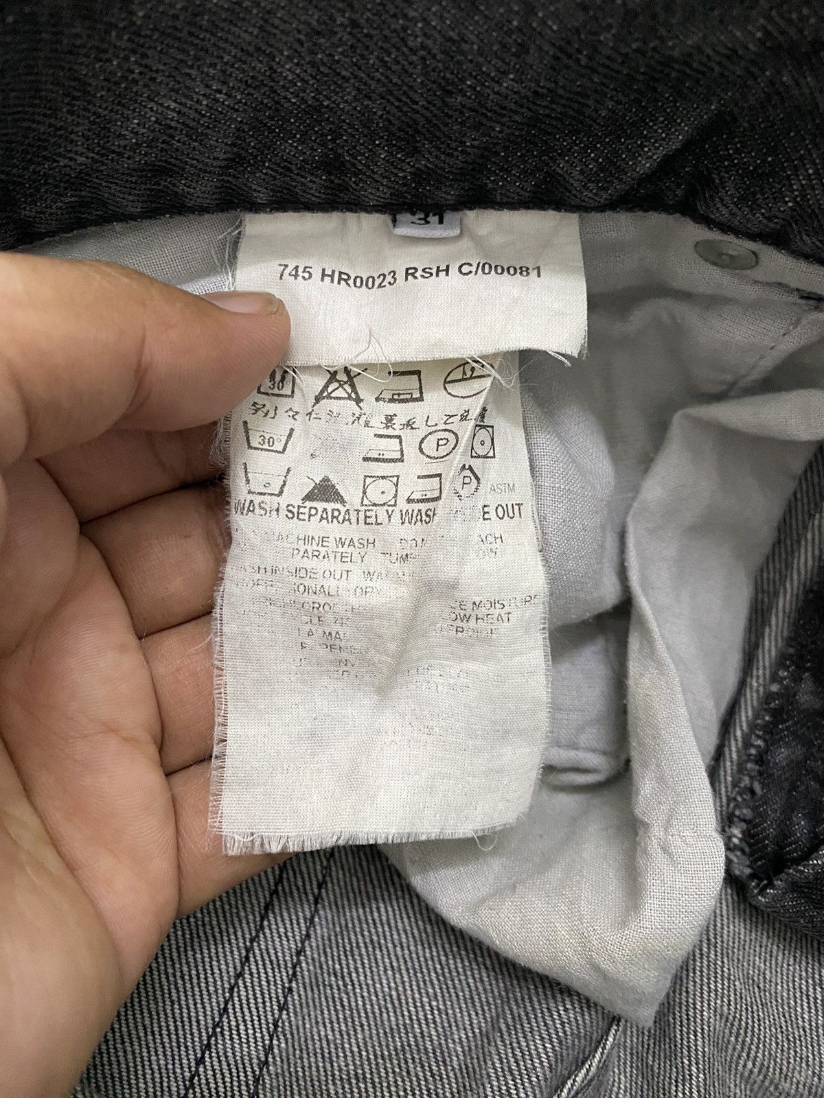 Helmut Lang last drop & binding HELMUT LANG FADED BLACK DENIM LOW WAIST Size US 32 / EU 48 - 9 Thumbnail