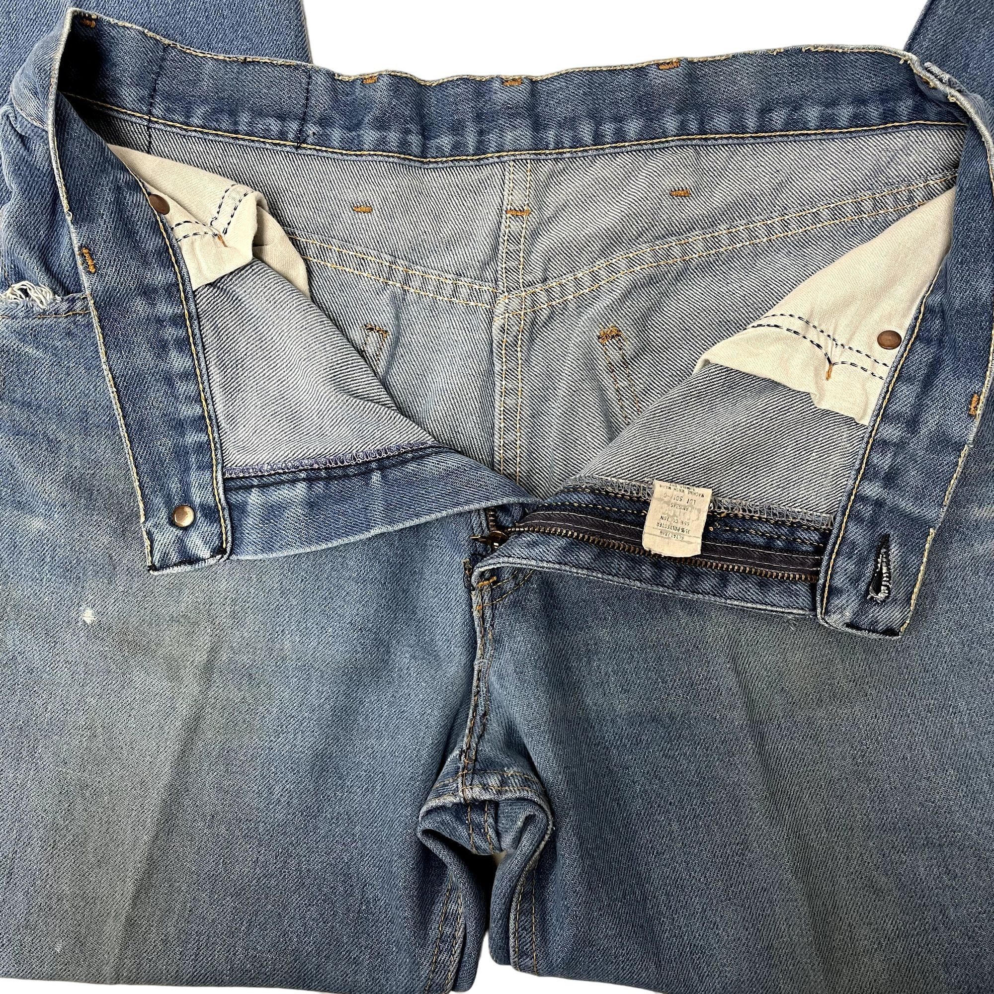 Sears Vtg Sears Roebucks DISTRESSED Blue Jeans Work Pants Size US 34 / EU 50 - 4 Thumbnail