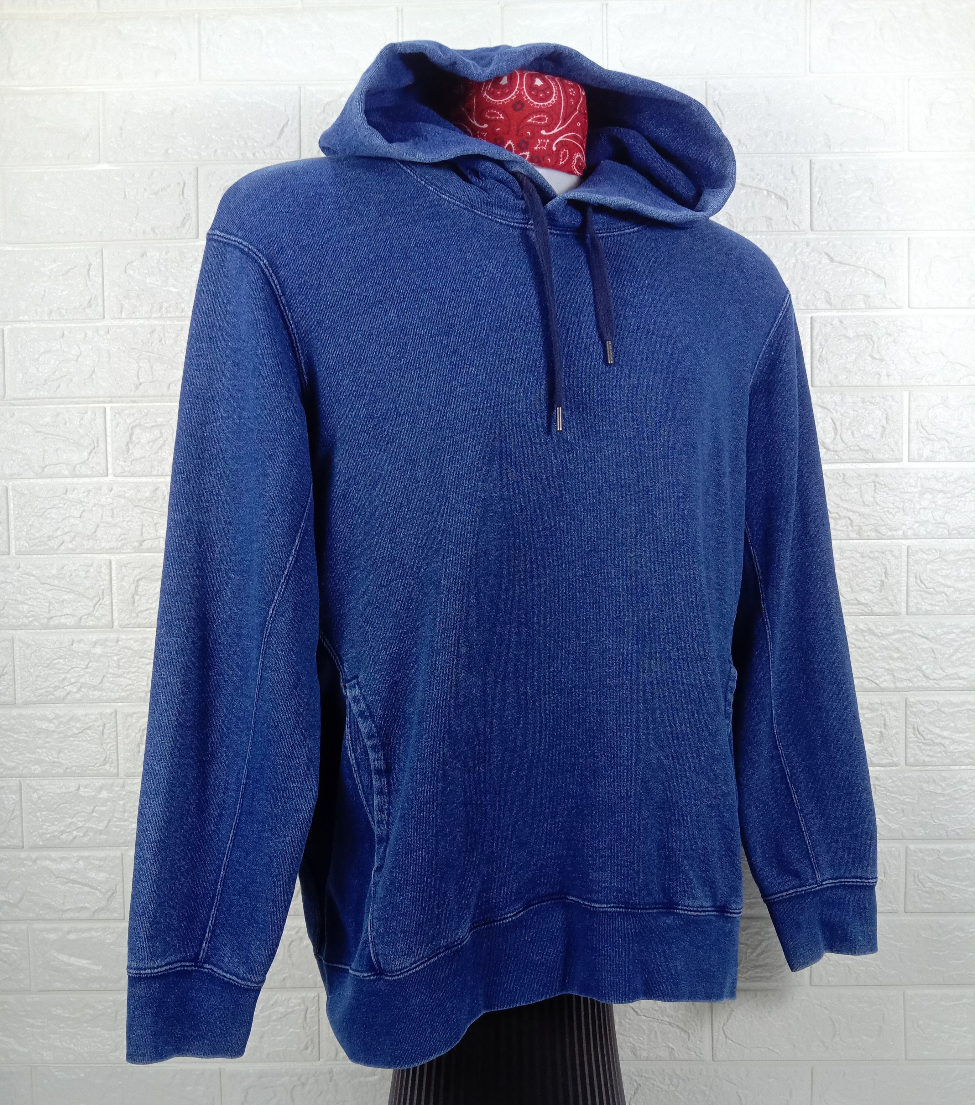 Lemaire × Uniqlo Uniqlo U Lemaire Pullover Denim Blue Hoodie Sweatshirt Size US L / EU 52-54 / 3 - 2 Thumbnail