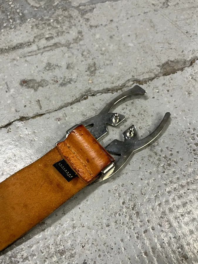 Just Cavalli 2000s Cavalli Orange Leather Belt Size ONE SIZE - 8 Thumbnail