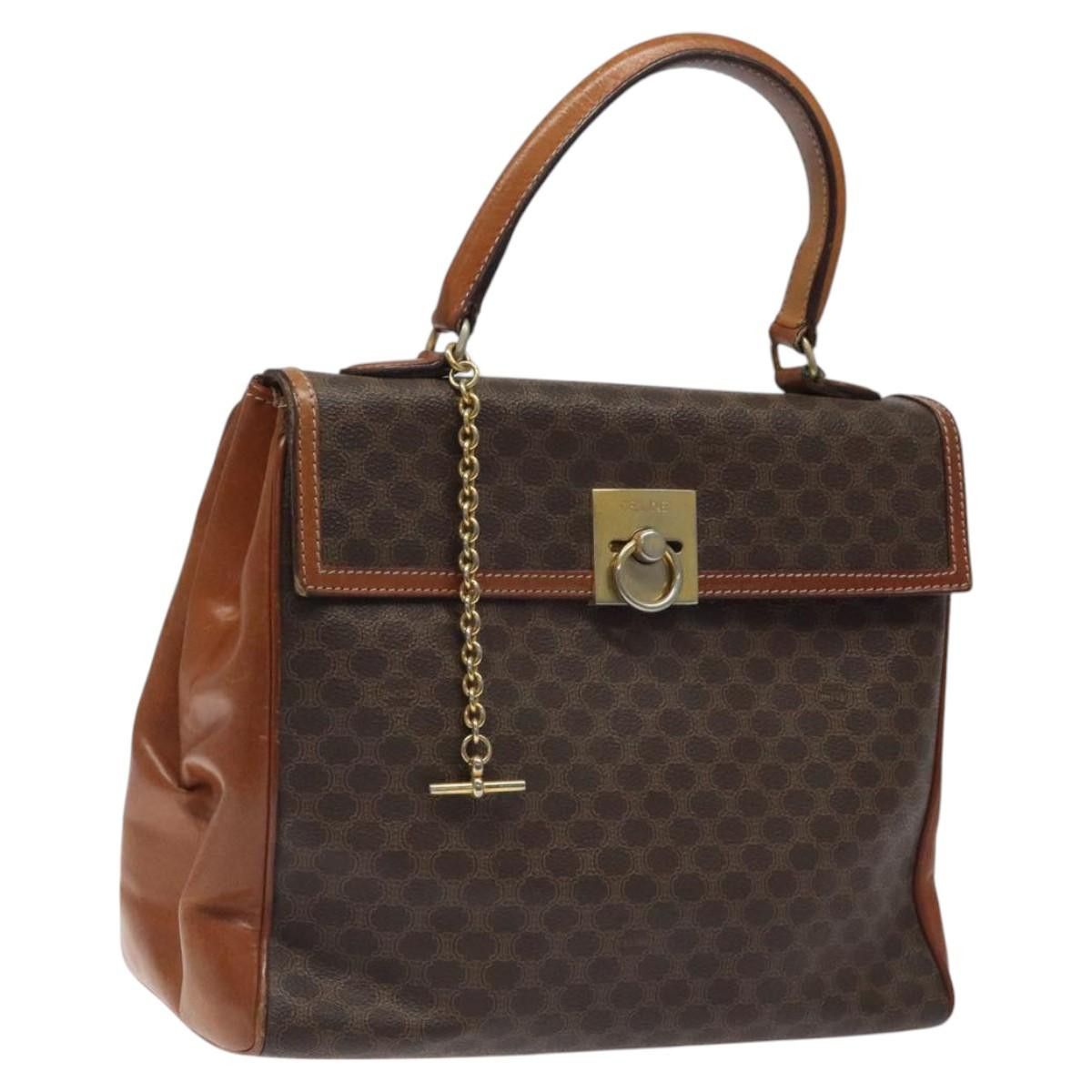 Celine CELINE Macadam Canvas Hand Bag Pvc Leather Brown Gold Size ONE SIZE - 1 Thumbnail